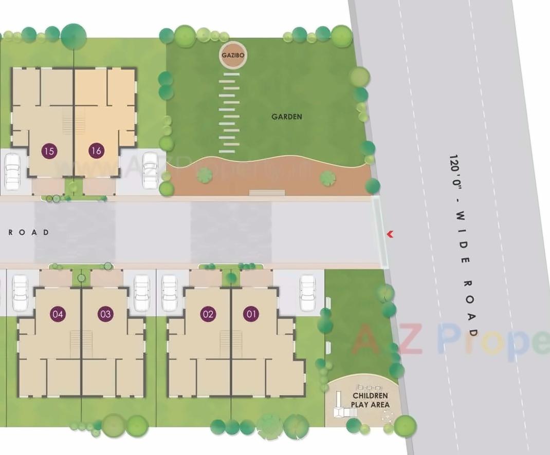 Layout of real estate project Pride Heritage located at Khodiyar, Ahmedabad, Gujarat