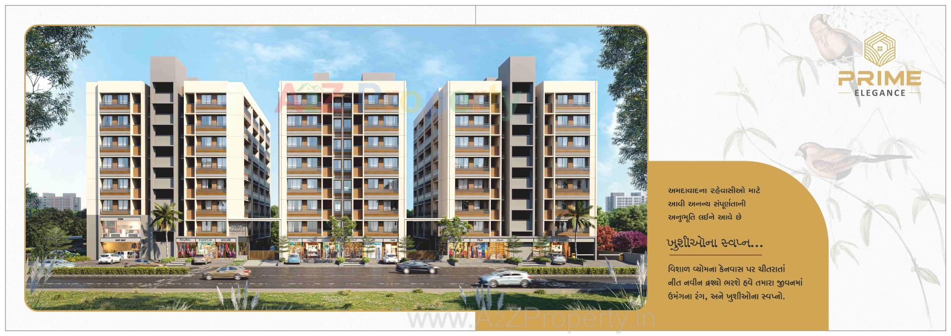 3D Elevation of real estate project Prime Elegance located at Hathijan, Ahmedabad, Gujarat