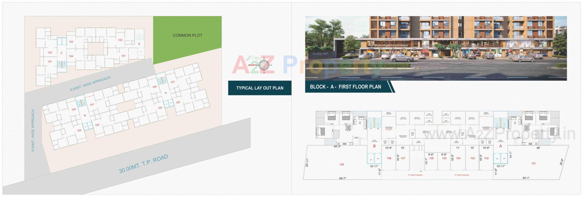 Layout of real estate project Prime Hill located at Ahmedabad, Ahmedabad, Gujarat