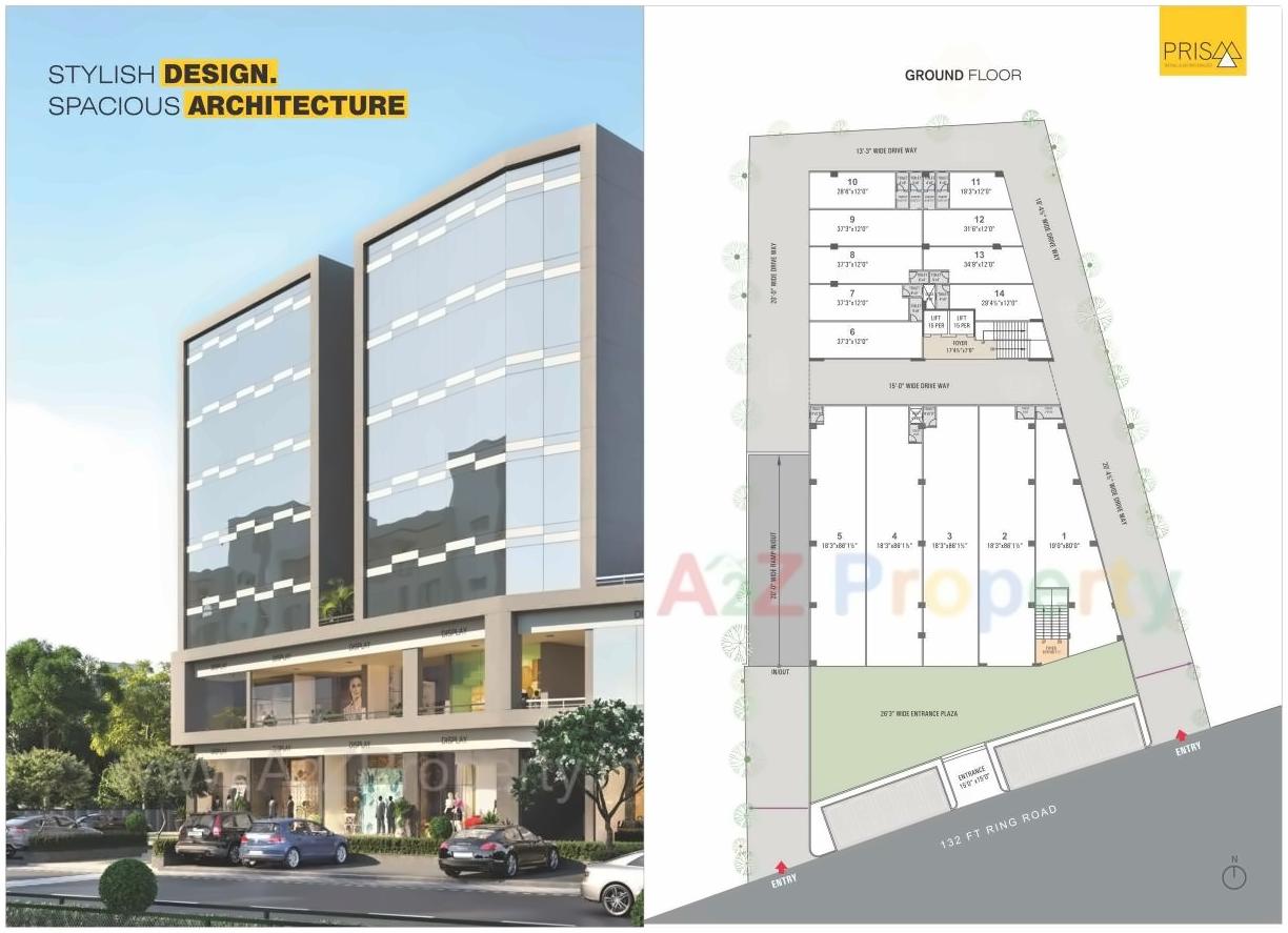Layout of real estate project Prism located at Danilimda, Ahmedabad, Gujarat