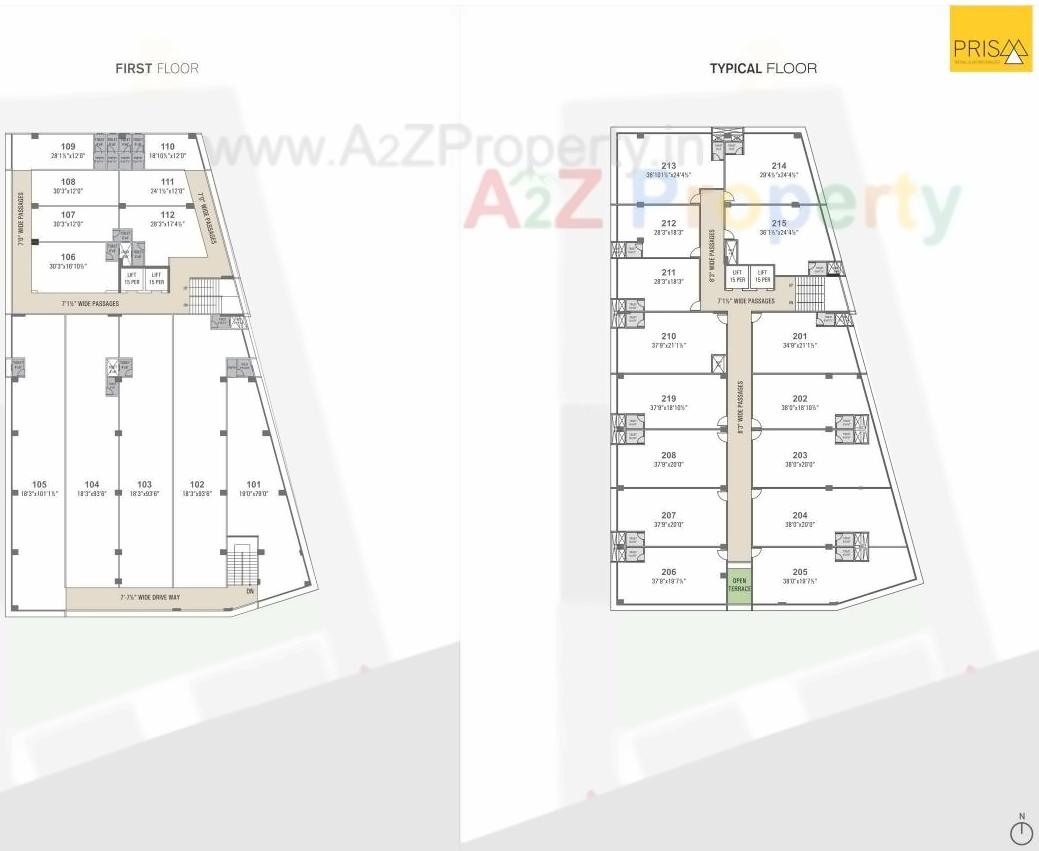 Layout of real estate project Prism located at Danilimda, Ahmedabad, Gujarat