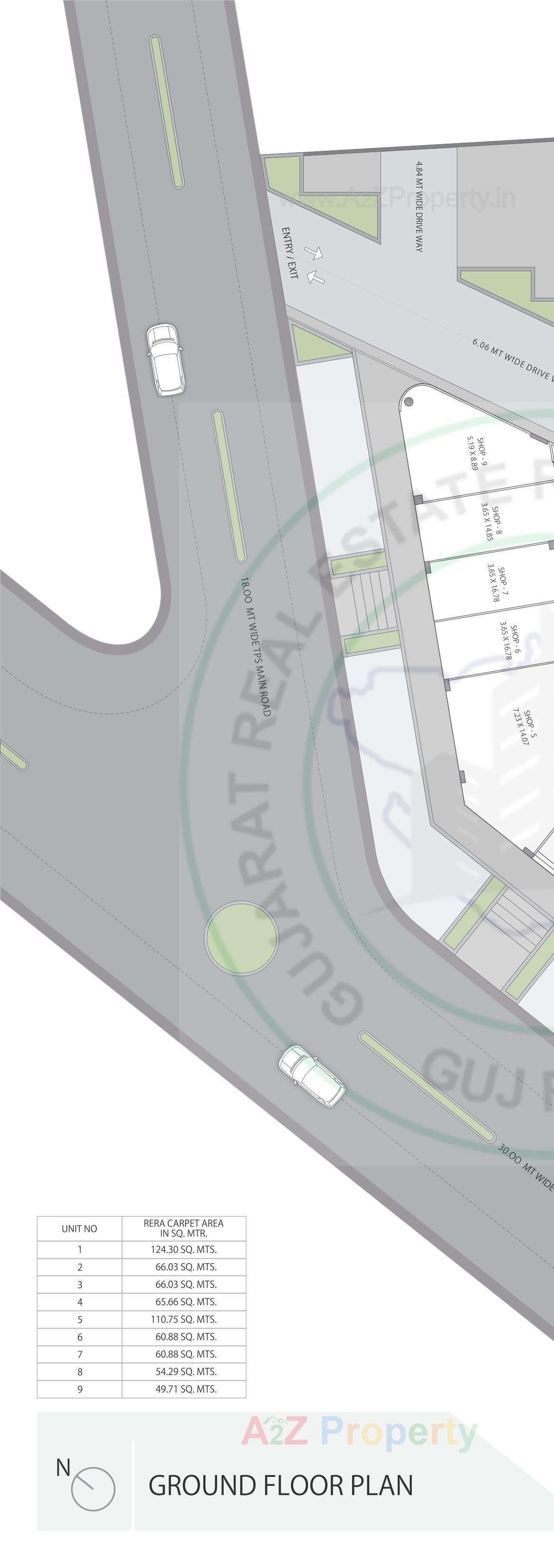 Layout of real estate project Profit located at Khodiyar, Ahmedabad, Gujarat