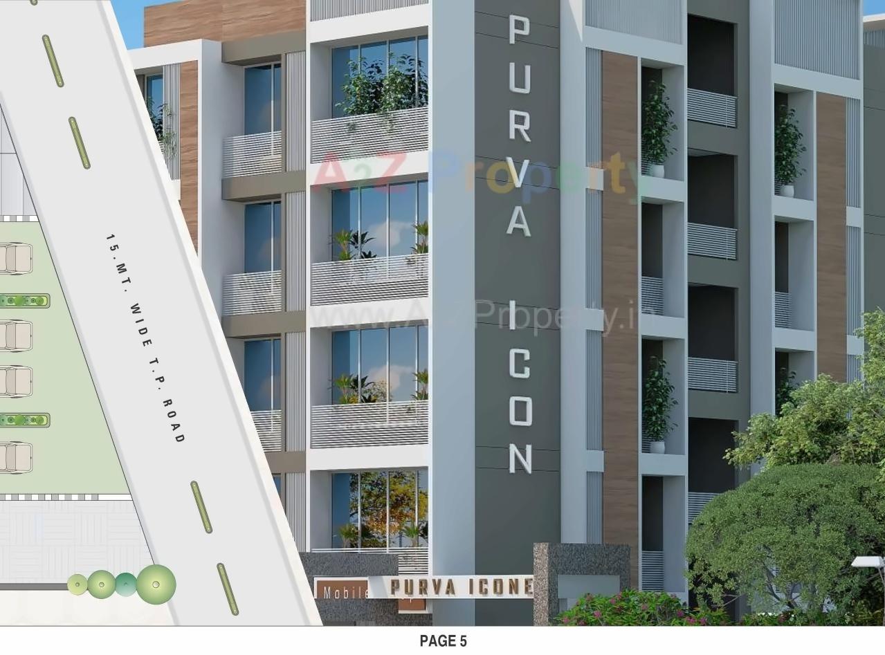 3D Elevation of real estate project Purva Icon located at Bopal, Ahmedabad, Gujarat