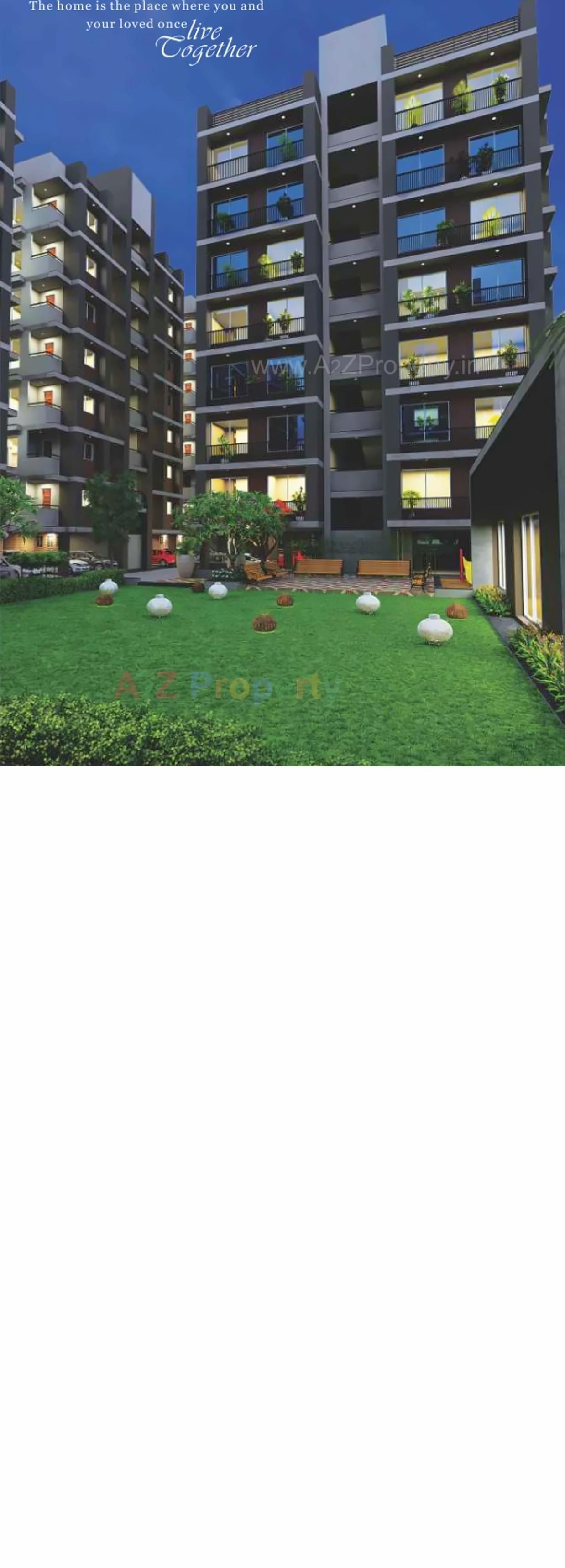 3D Elevation of real estate project Pushkar Elegance located at Isanpur, Ahmedabad, Gujarat