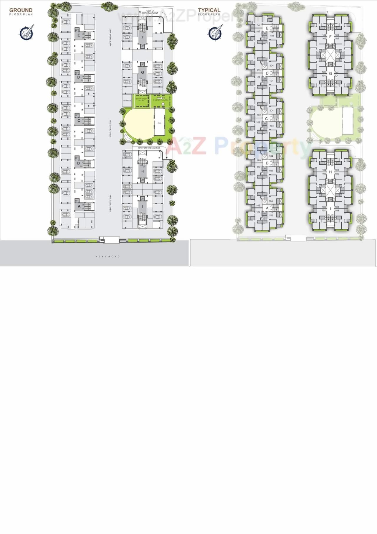 Layout of real estate project Pushkar Elegance located at Isanpur, Ahmedabad, Gujarat