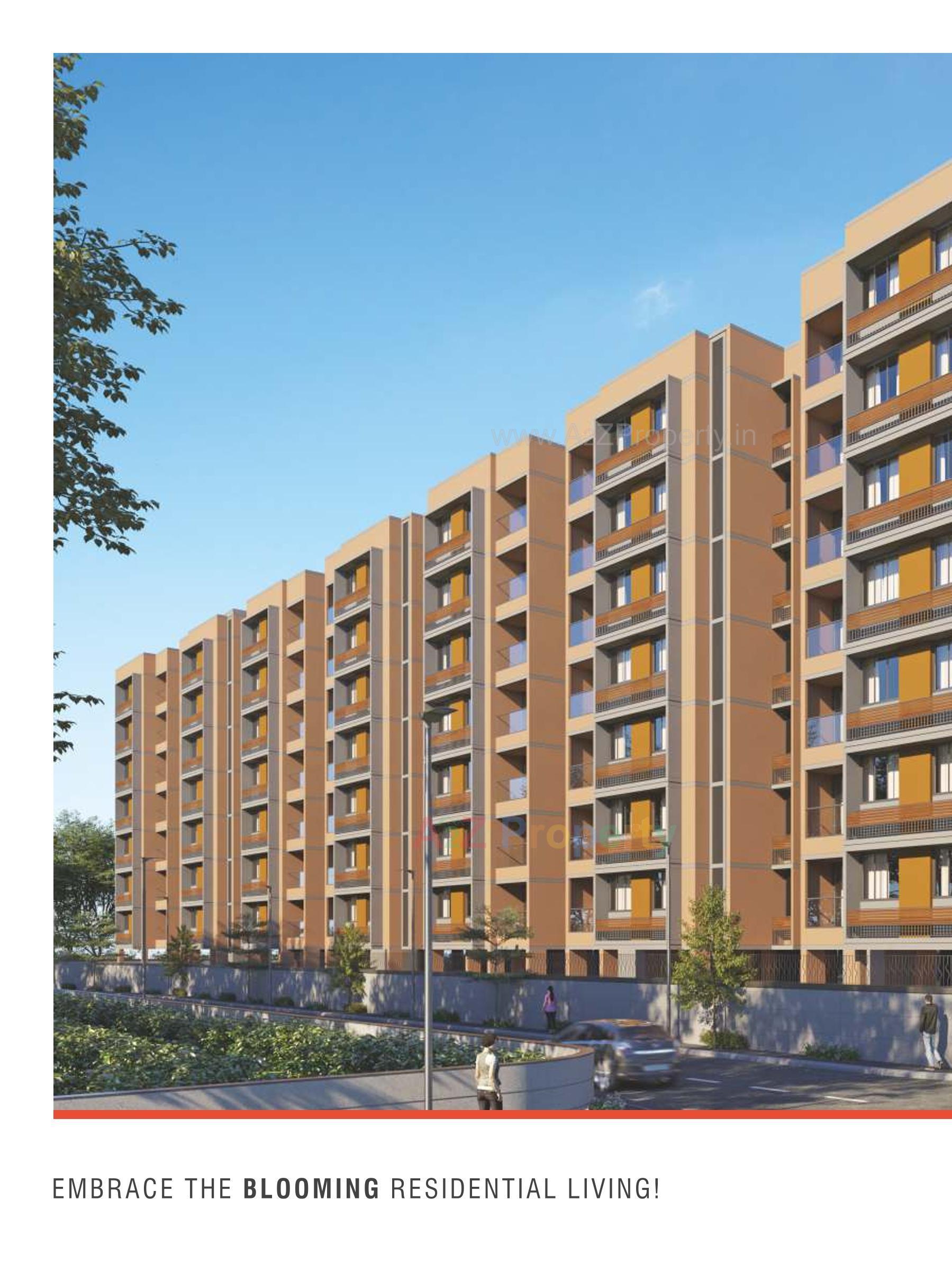 3D Elevation of real estate project Pushkar Flora located at Isanpur, Ahmedabad, Gujarat