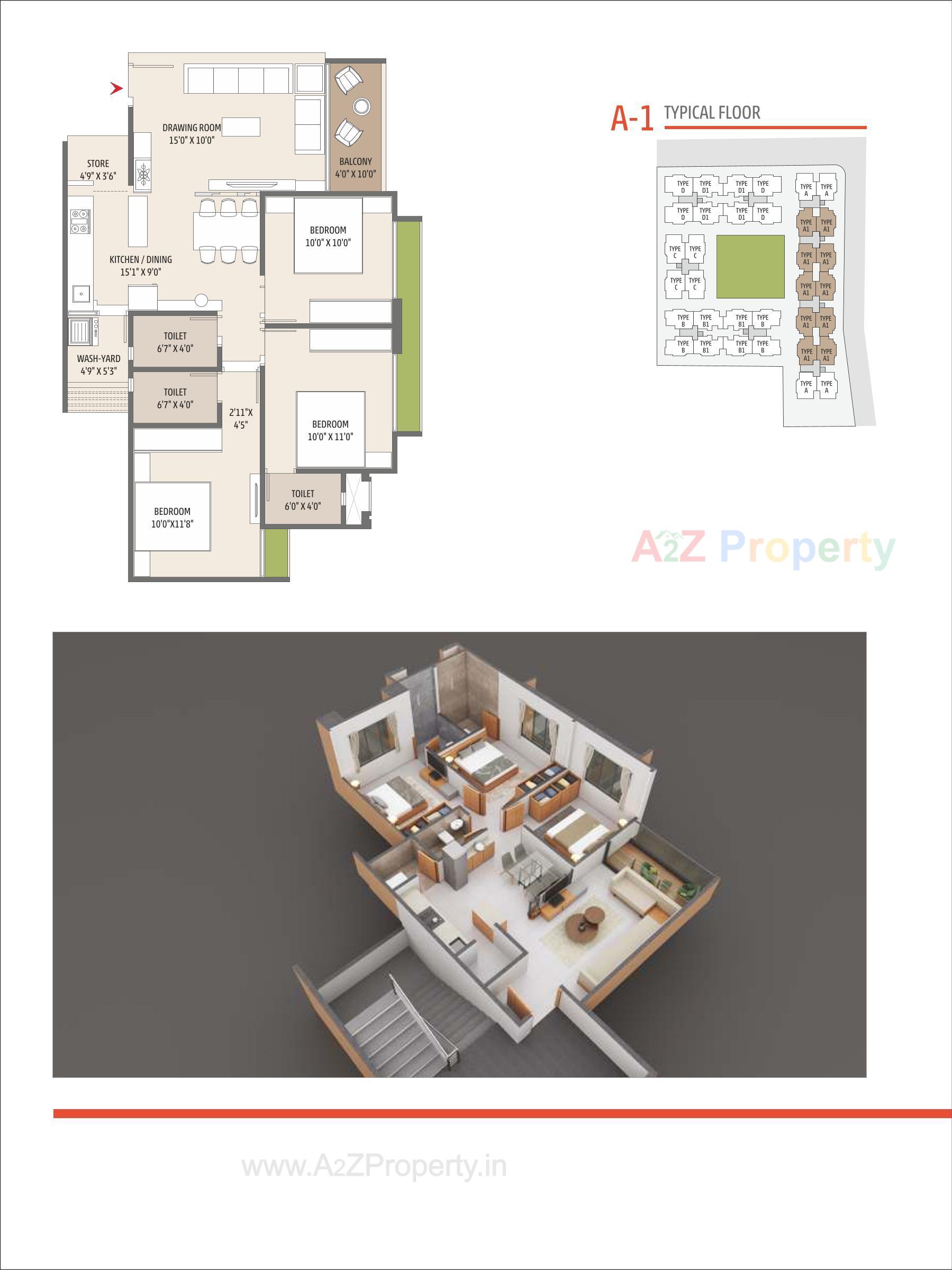 Layout of real estate project Pushkar Flora located at Isanpur, Ahmedabad, Gujarat