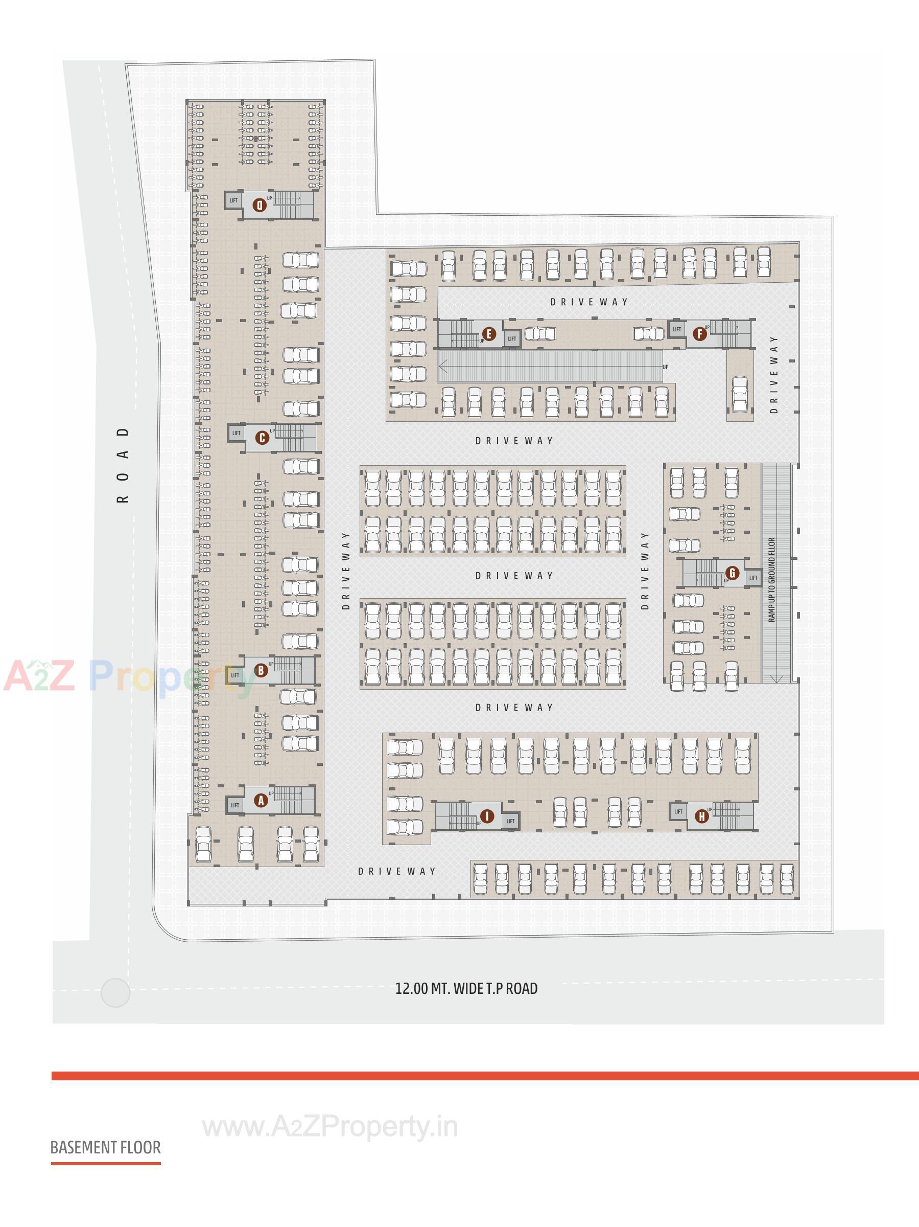 Layout of real estate project Pushkar Flora located at Isanpur, Ahmedabad, Gujarat