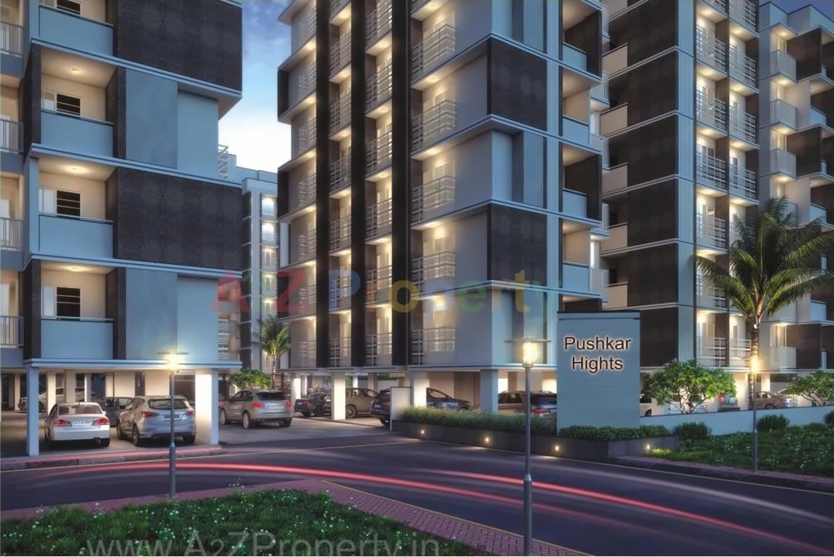 3D Elevation of real estate project Pushkar Heights located at Nikol, Ahmedabad, Gujarat