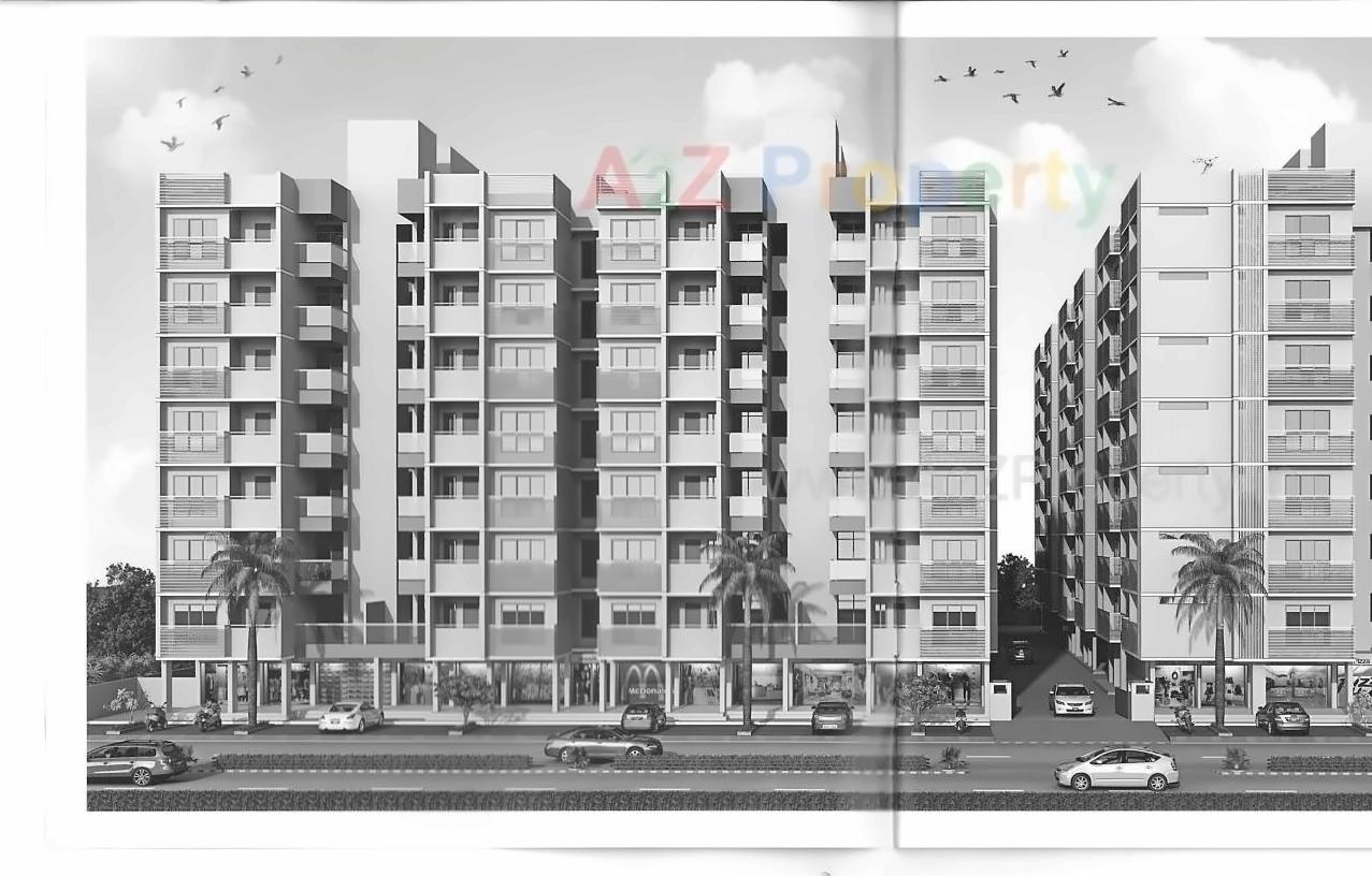 3D Elevation of real estate project Pushkar Hill located at Khokhara, Ahmedabad, Gujarat