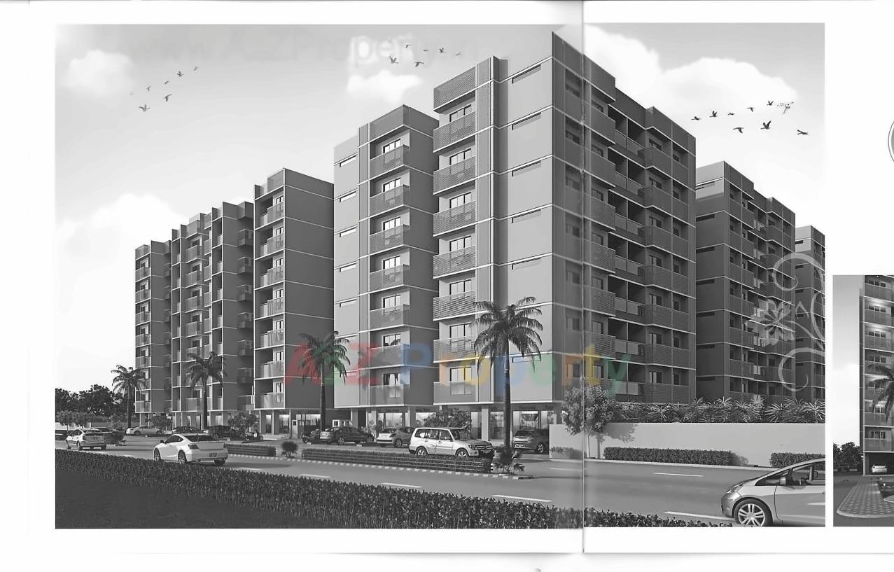 3D Elevation of real estate project Pushkar Hill located at Khokhara, Ahmedabad, Gujarat
