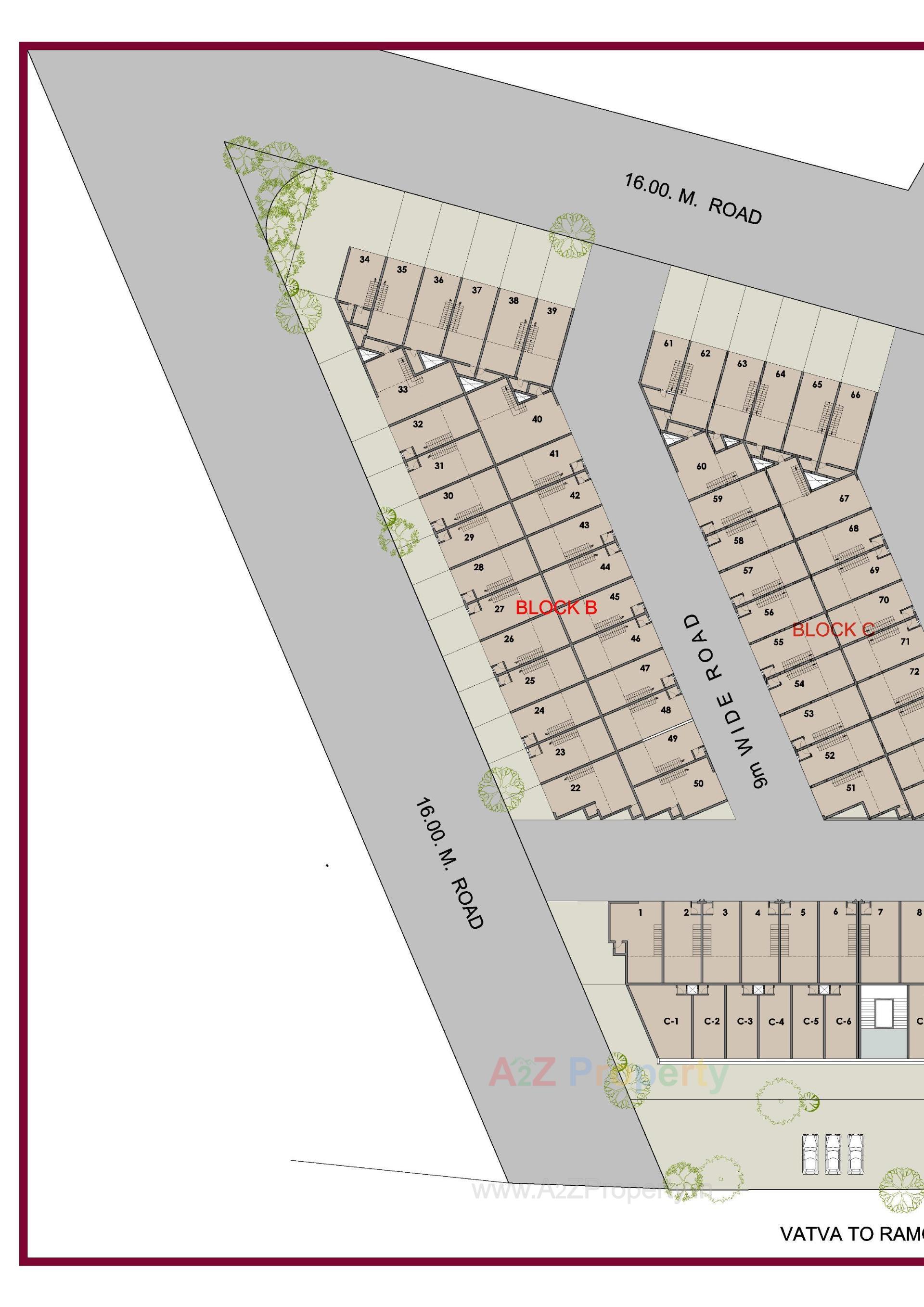 Layout of real estate project Pushkar Industrial Hub located at Ahmedabad, Ahmedabad, Gujarat