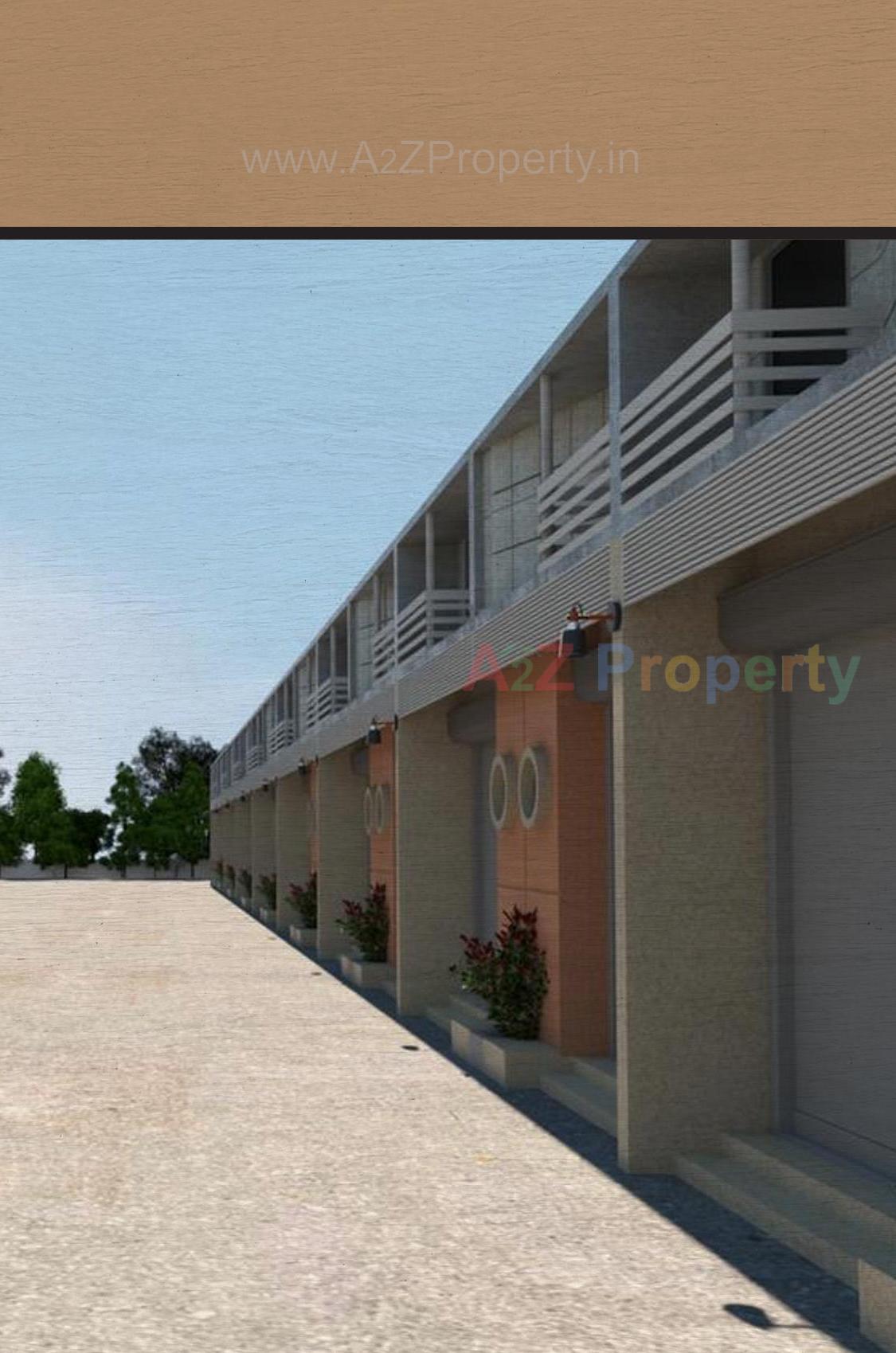 3D Elevation of real estate project Pushkar Industrial Hub located at Vatva, Ahmedabad, Gujarat