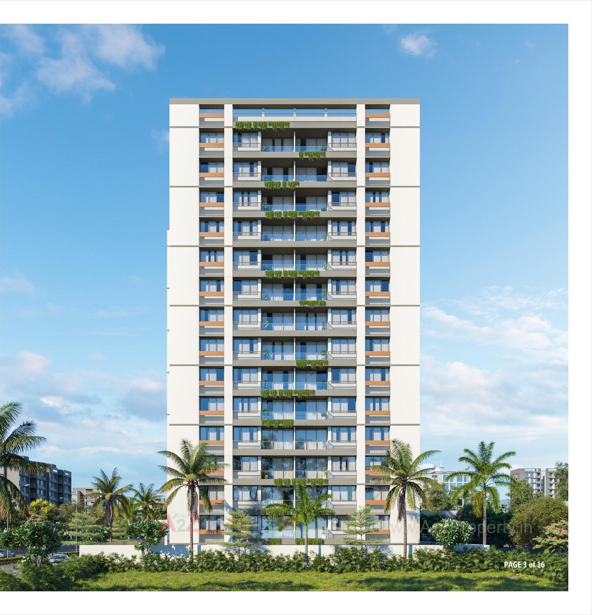 3D Elevation of real estate project Pushkar Laxmi Sky located at Vastral, Ahmedabad, Gujarat