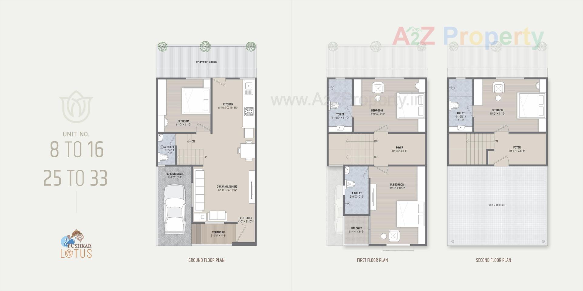 Layout of real estate project Pushkar Lotus located at Singarva, Ahmedabad, Gujarat