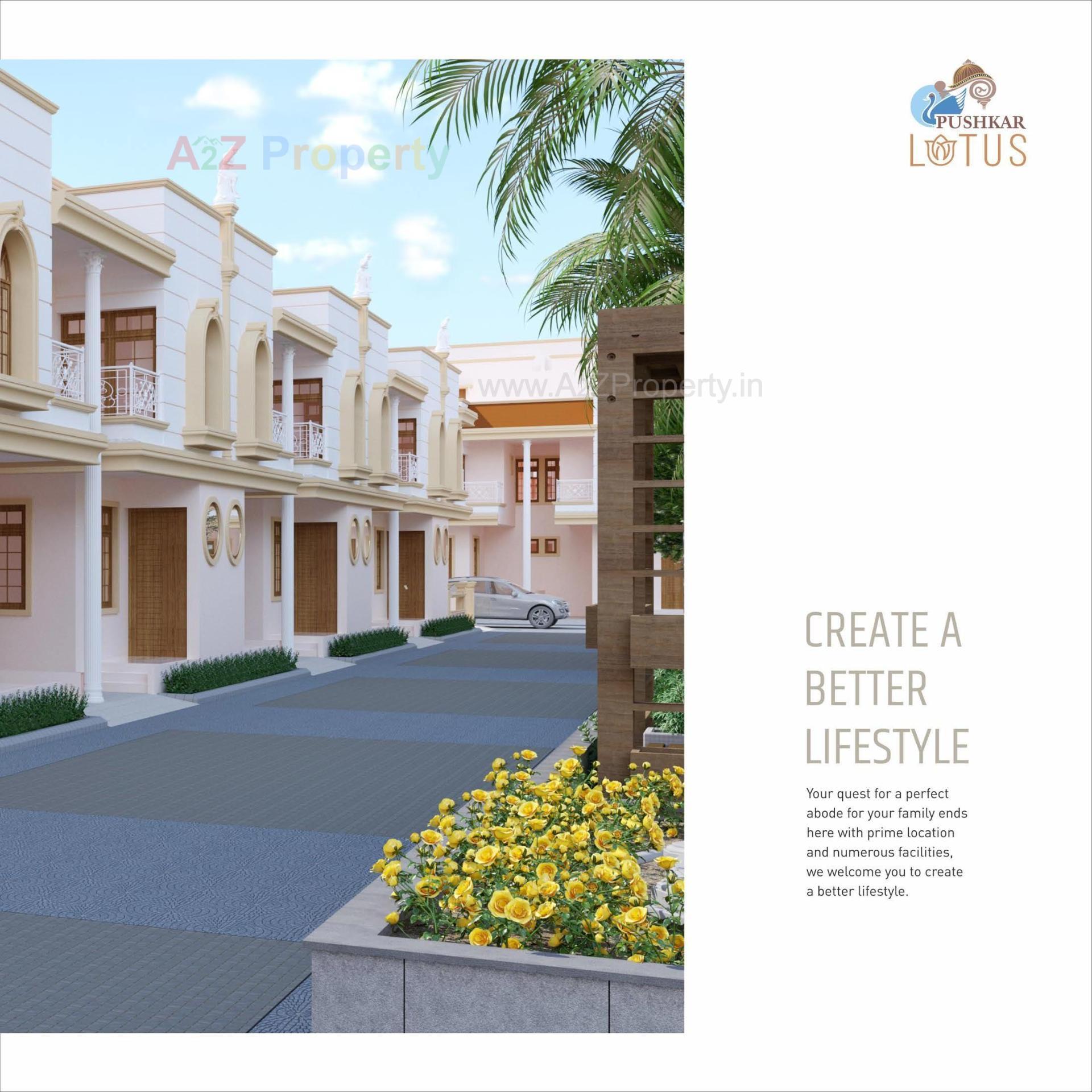 3D Elevation of real estate project Pushkar Lotus located at Singarva, Ahmedabad, Gujarat
