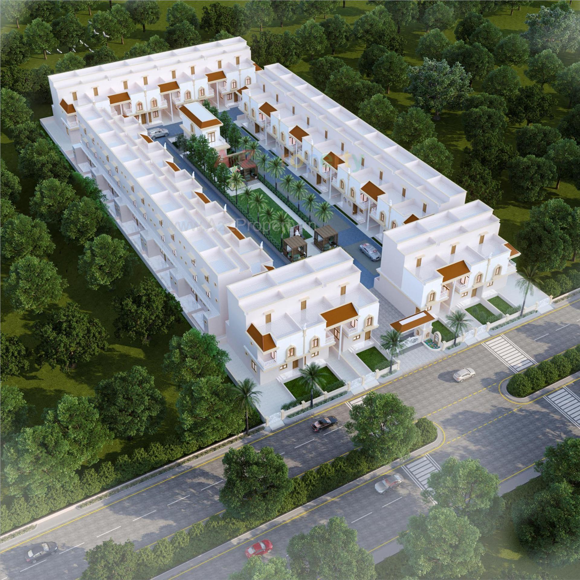 3D Elevation of real estate project Pushkar Lotus located at Singarva, Ahmedabad, Gujarat