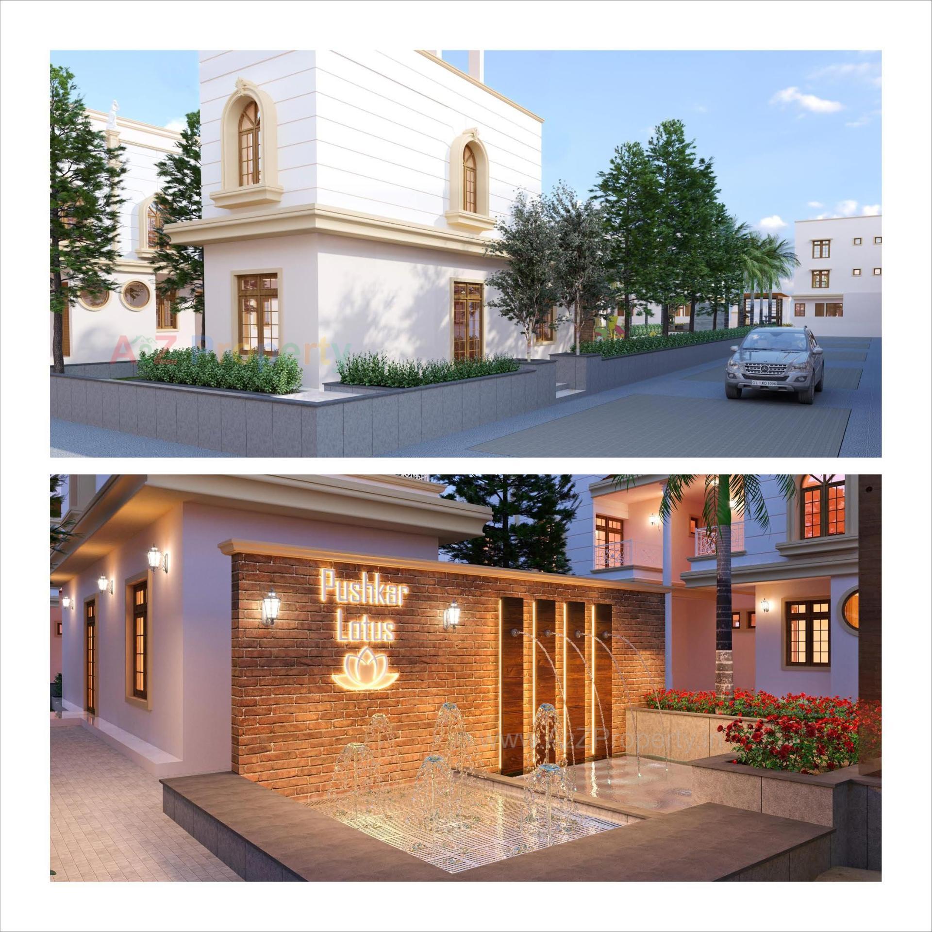 3D Elevation of real estate project Pushkar Lotus located at Singarva, Ahmedabad, Gujarat