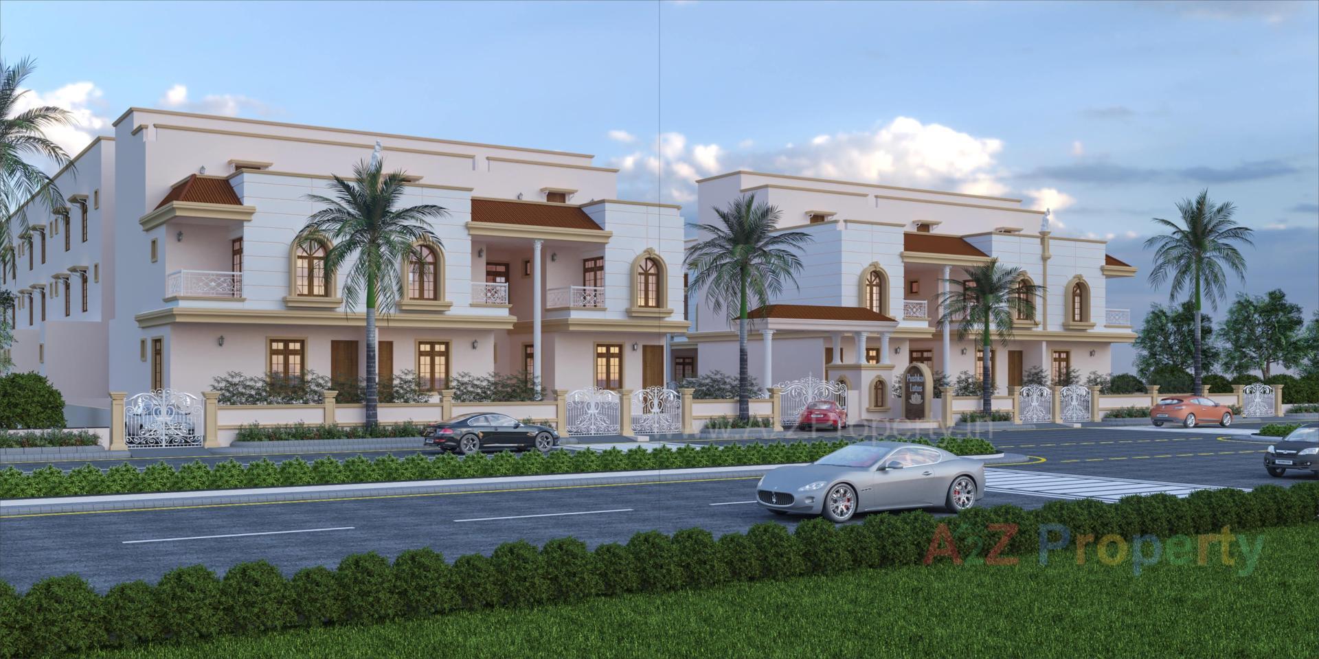 3D Elevation of real estate project Pushkar Lotus located at Singarva, Ahmedabad, Gujarat