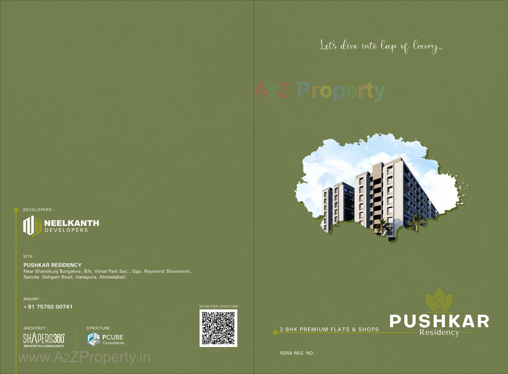  of real estate project Pushkar Residency located at Hanspura, Ahmedabad, Gujarat