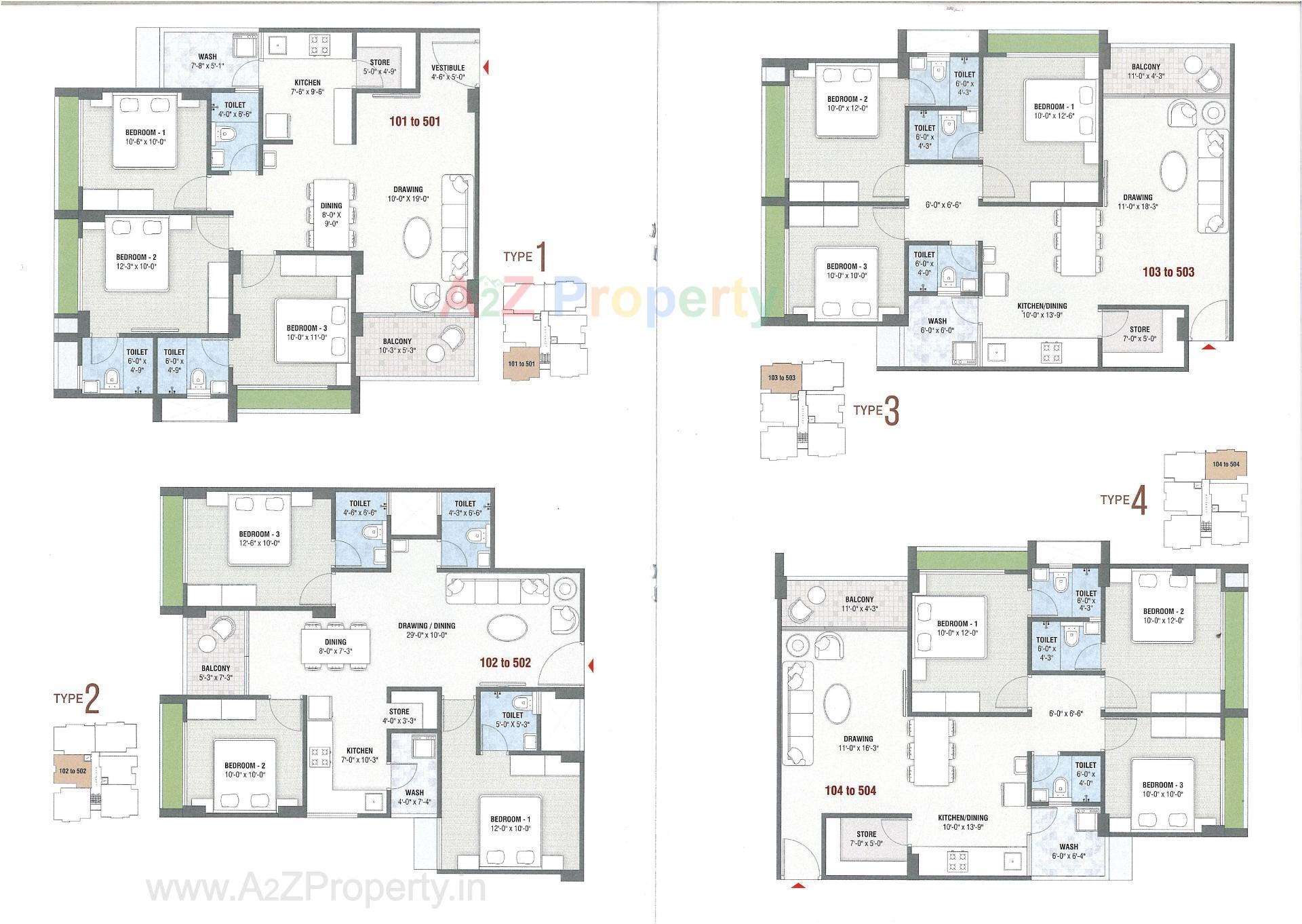 Layout of real estate project Pushkar Status located at Isanpur, Ahmedabad, Gujarat