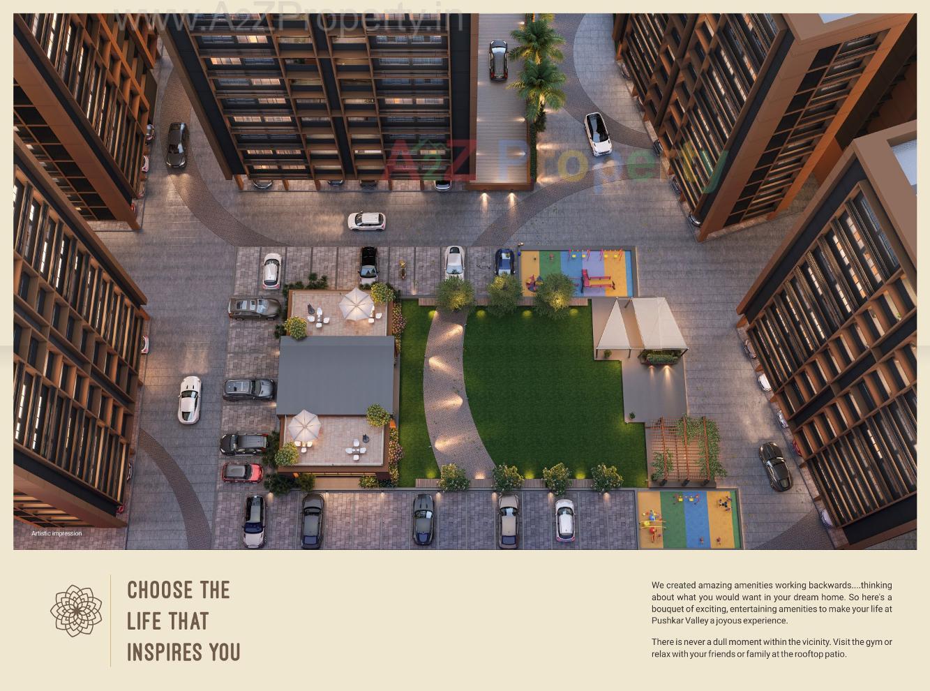 3D Elevation of real estate project Pushkar Valley located at Nikol, Ahmedabad, Gujarat