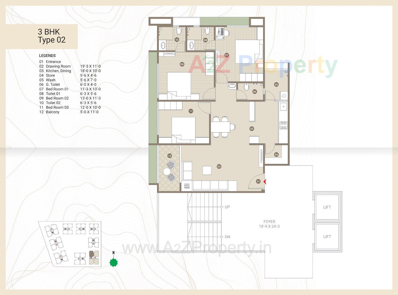 Layout of real estate project Pushkar Valley located at Nikol, Ahmedabad, Gujarat