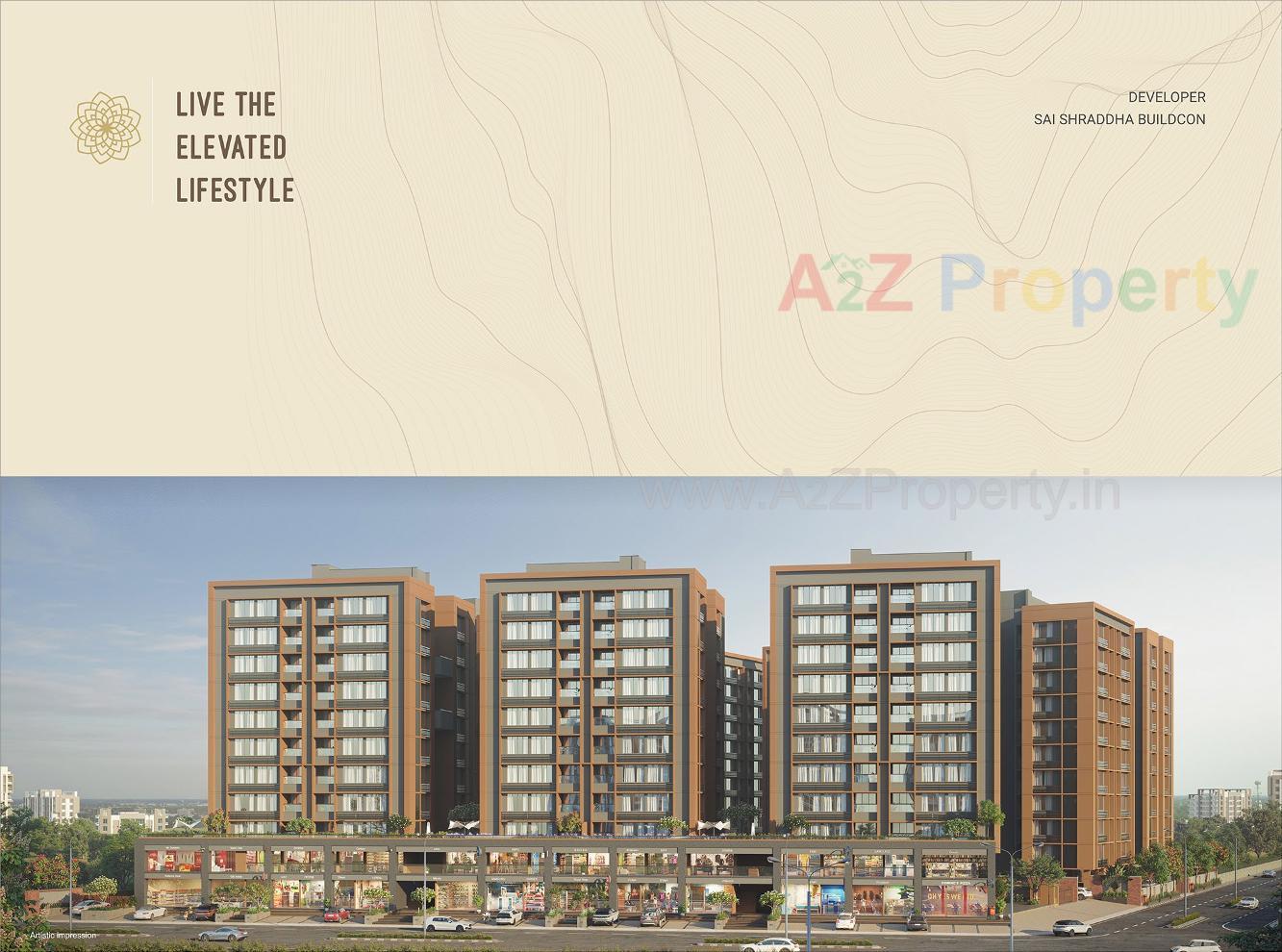 3D Elevation of real estate project Pushkar Valley located at Nikol, Ahmedabad, Gujarat