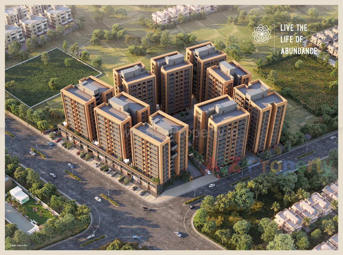 3D Elevation of real estate project Pushkar Valley located at Nikol, Ahmedabad, Gujarat