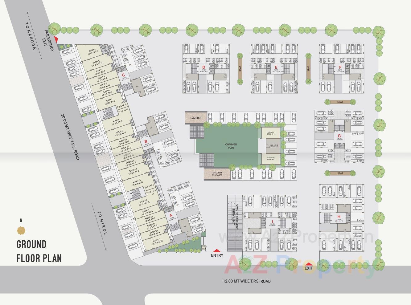 Layout of real estate project Pushkar Valley located at Nikol, Ahmedabad, Gujarat