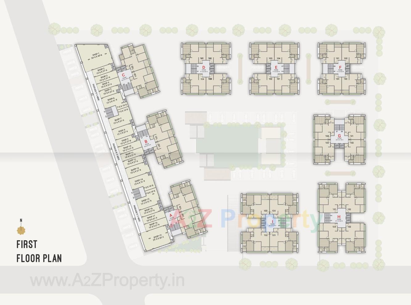 Layout of real estate project Pushkar Valley located at Nikol, Ahmedabad, Gujarat