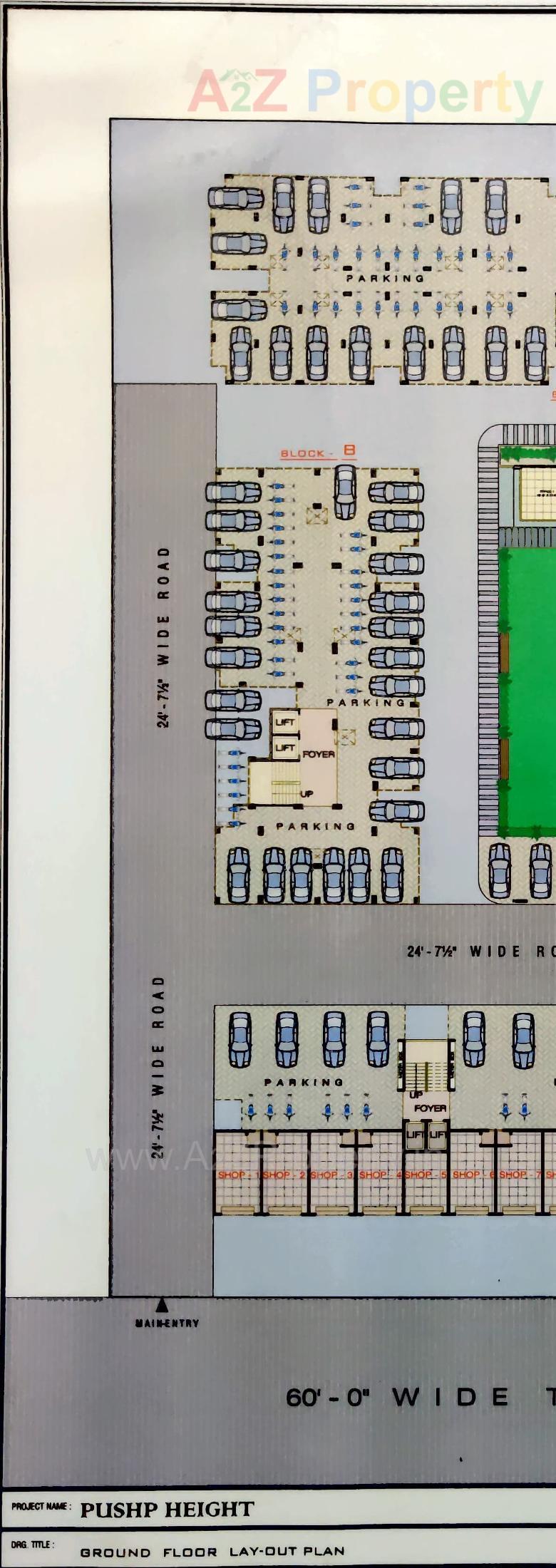 Layout of real estate project Pushp Heights located at Ramol, Ahmedabad, Gujarat