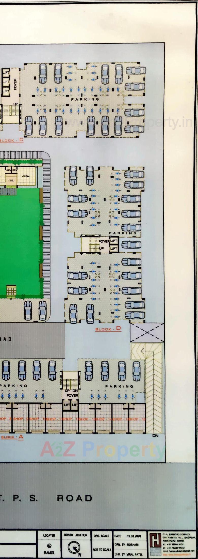 Layout of real estate project Pushp Heights located at Ramol, Ahmedabad, Gujarat