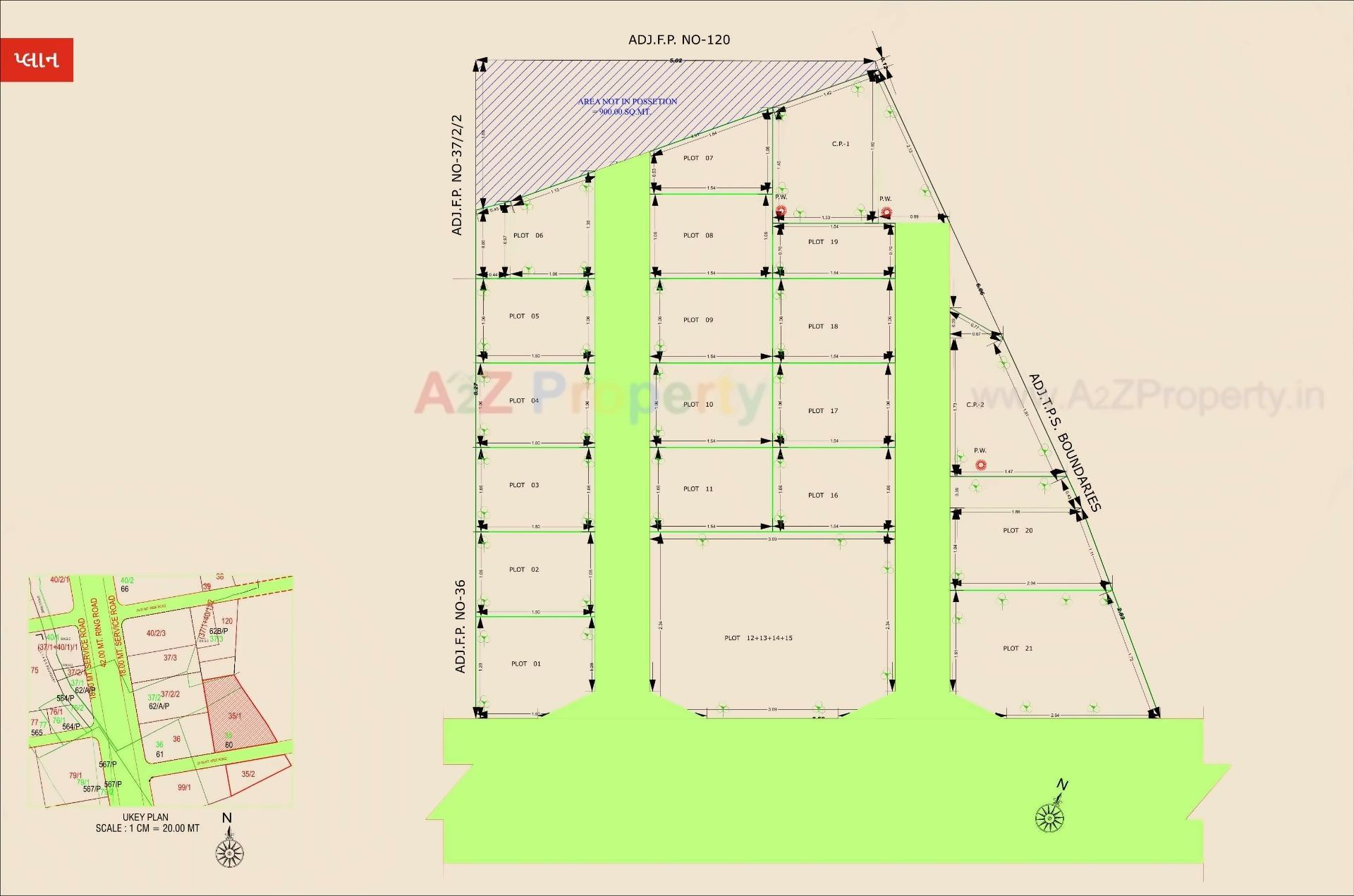 Layout of real estate project Pushp Vrund Industrial Hub located at Geratnagar, Ahmedabad, Gujarat