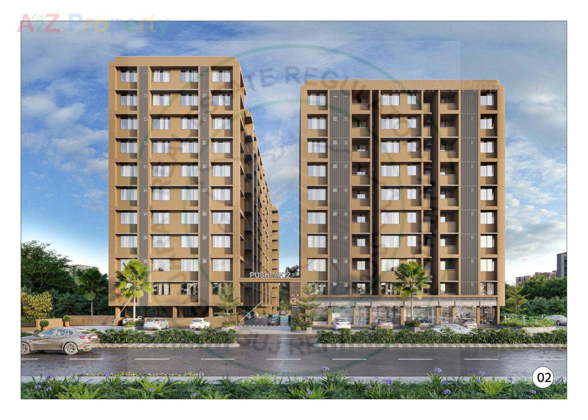 3D Elevation of real estate project Pushpak located at Odhav, Ahmedabad, Gujarat