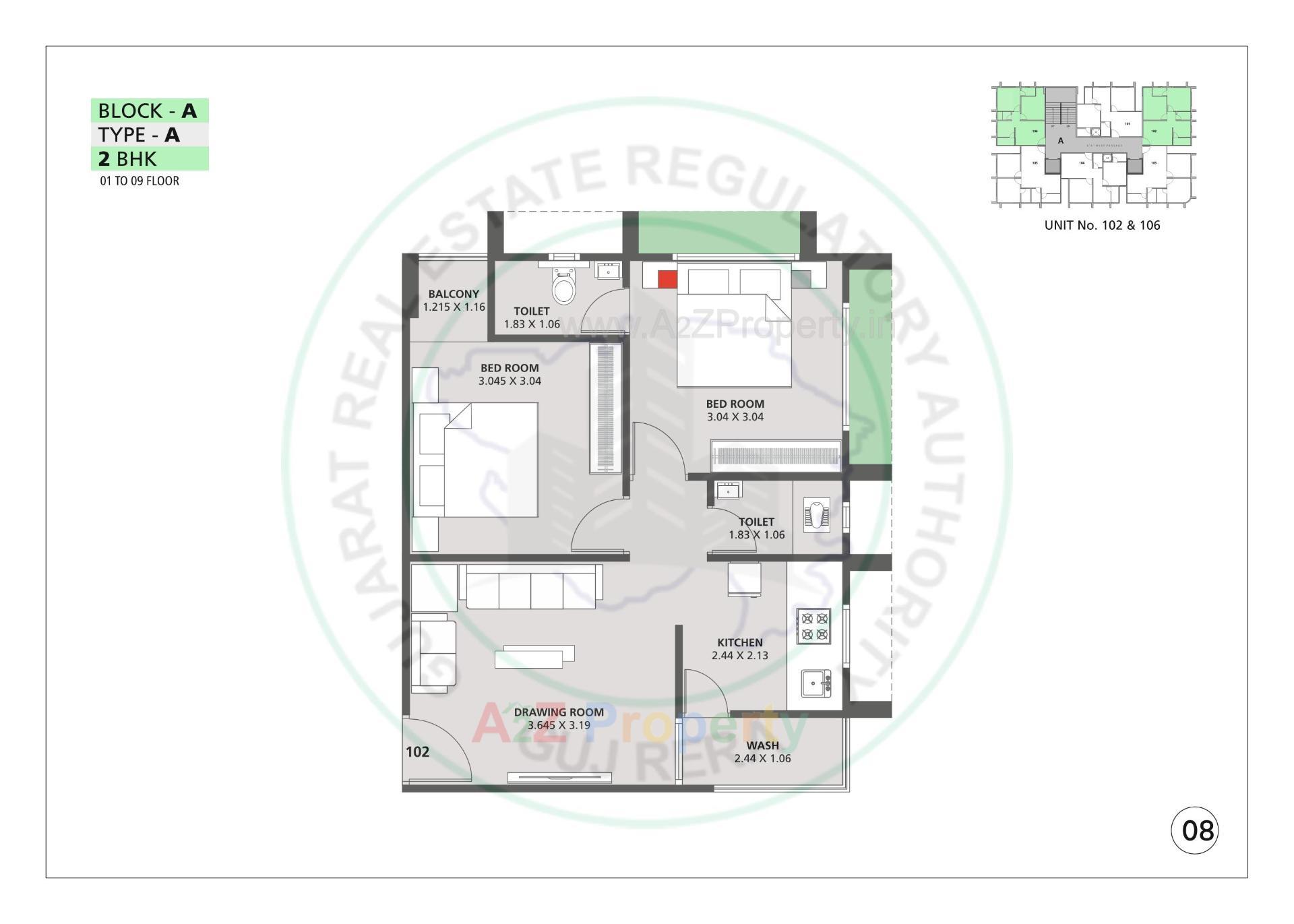 Layout of real estate project Pushpak located at Odhav, Ahmedabad, Gujarat