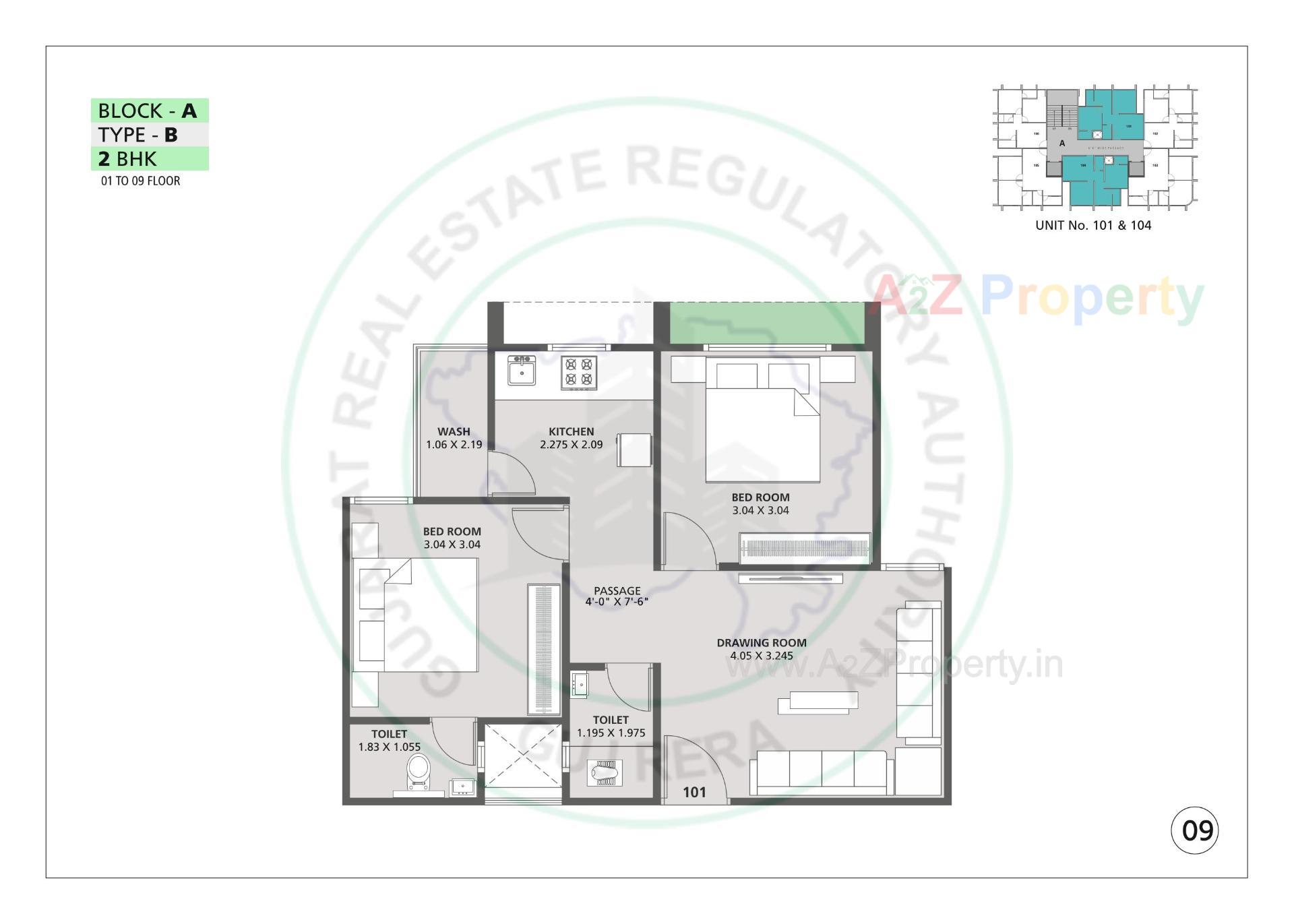 Layout of real estate project Pushpak located at Odhav, Ahmedabad, Gujarat