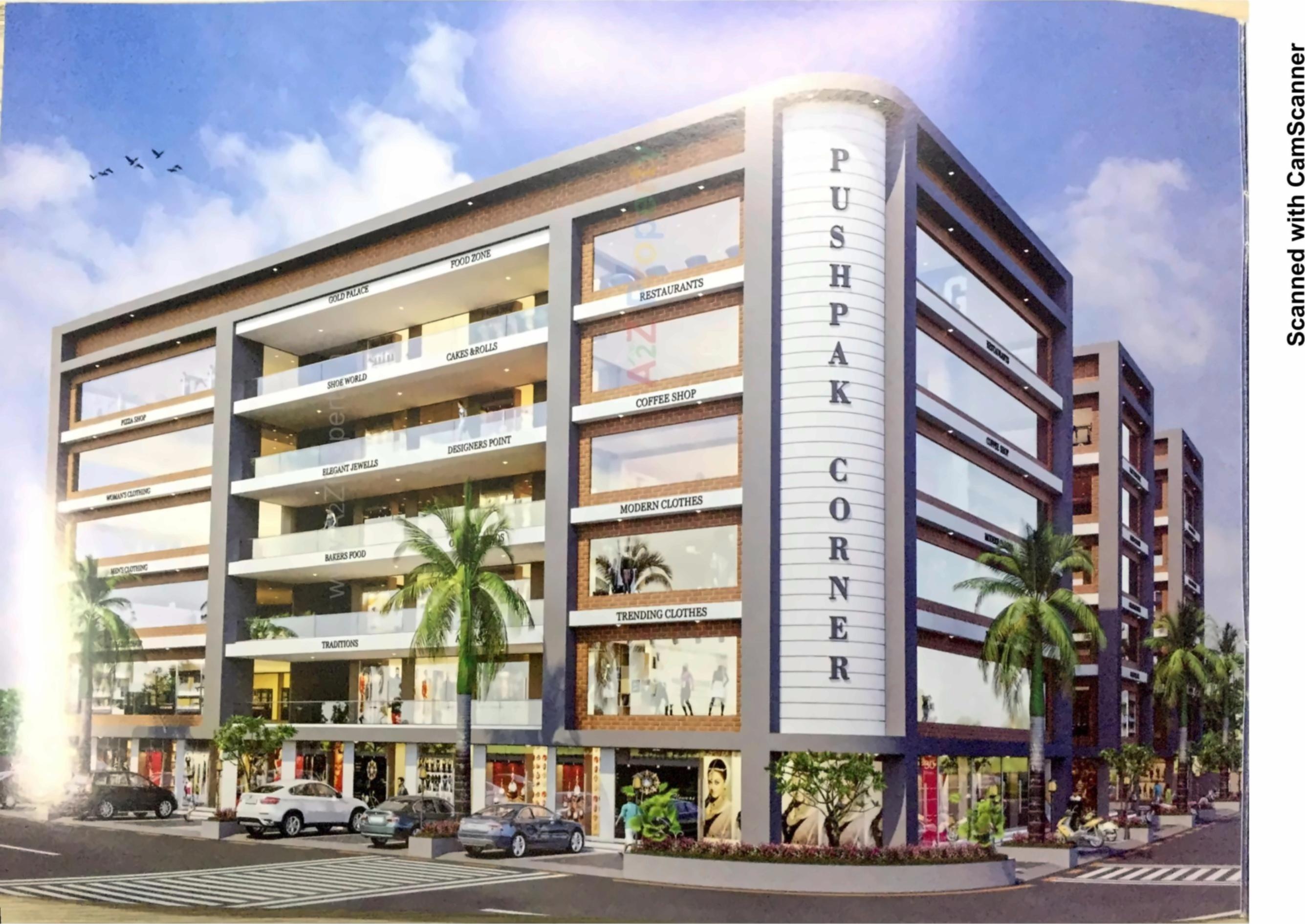 3D Elevation of real estate project Pushpak Corner located at Naroda, Ahmedabad, Gujarat