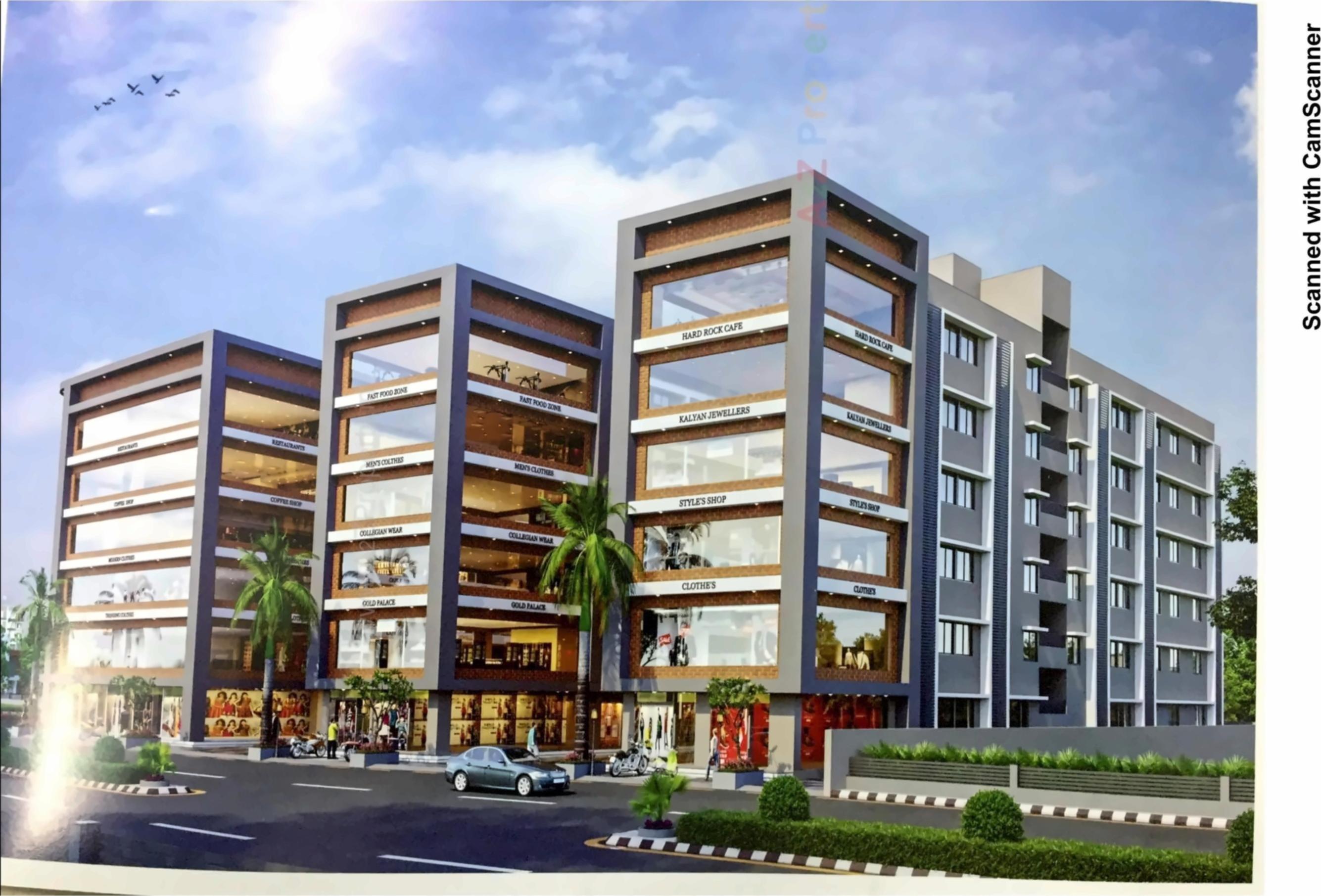 3D Elevation of real estate project Pushpak Corner located at Naroda, Ahmedabad, Gujarat