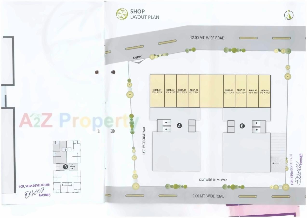 Layout of real estate project Pushpam Flora located at Chiloda, Ahmedabad, Gujarat