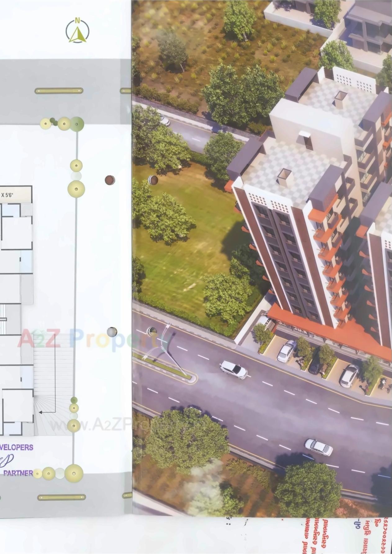 3D Elevation of real estate project Pushpam Flora located at Chiloda, Ahmedabad, Gujarat