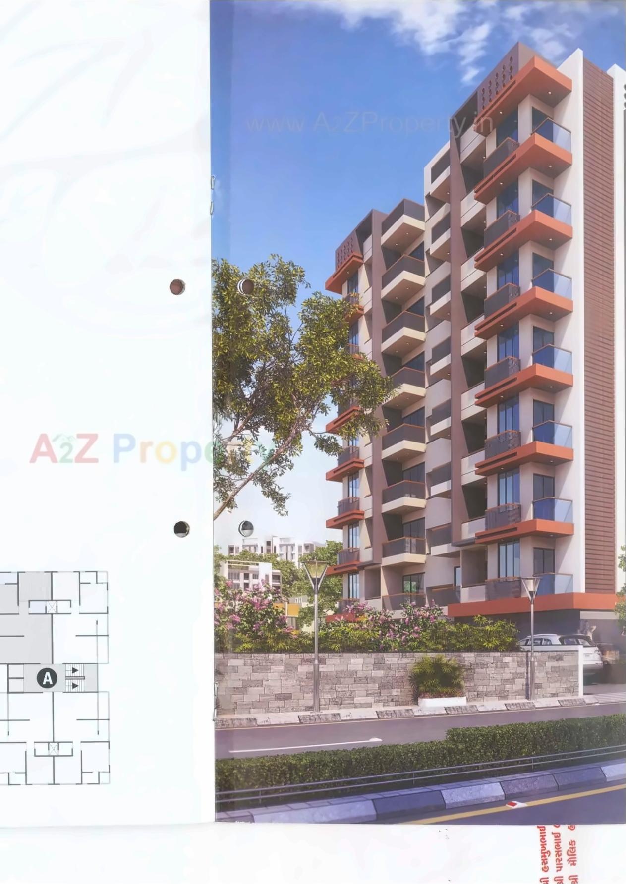 3D Elevation of real estate project Pushpam Flora located at Chiloda, Ahmedabad, Gujarat