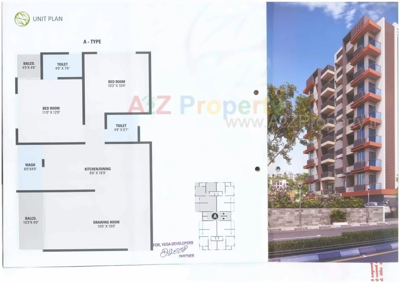 Layout of real estate project Pushpam Flora located at Chiloda, Ahmedabad, Gujarat