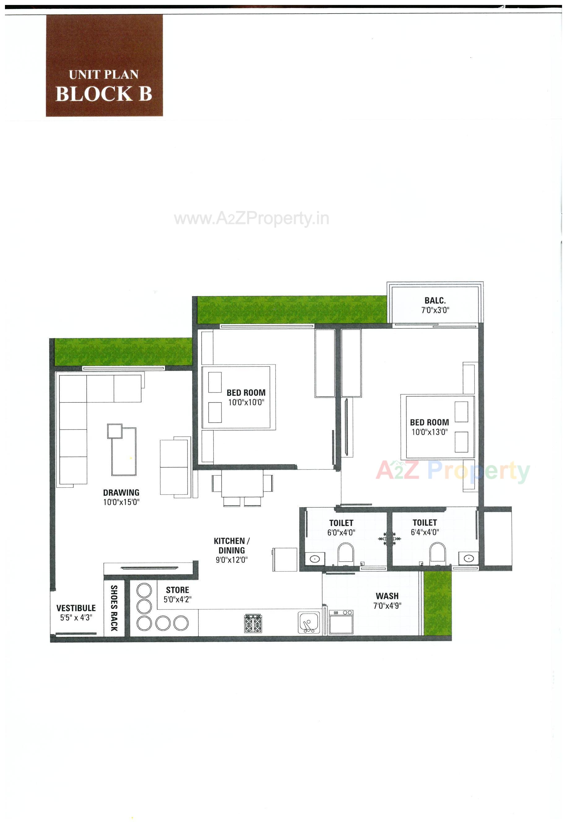Layout of real estate project Pushpam Heights located at Hanspura, Ahmedabad, Gujarat
