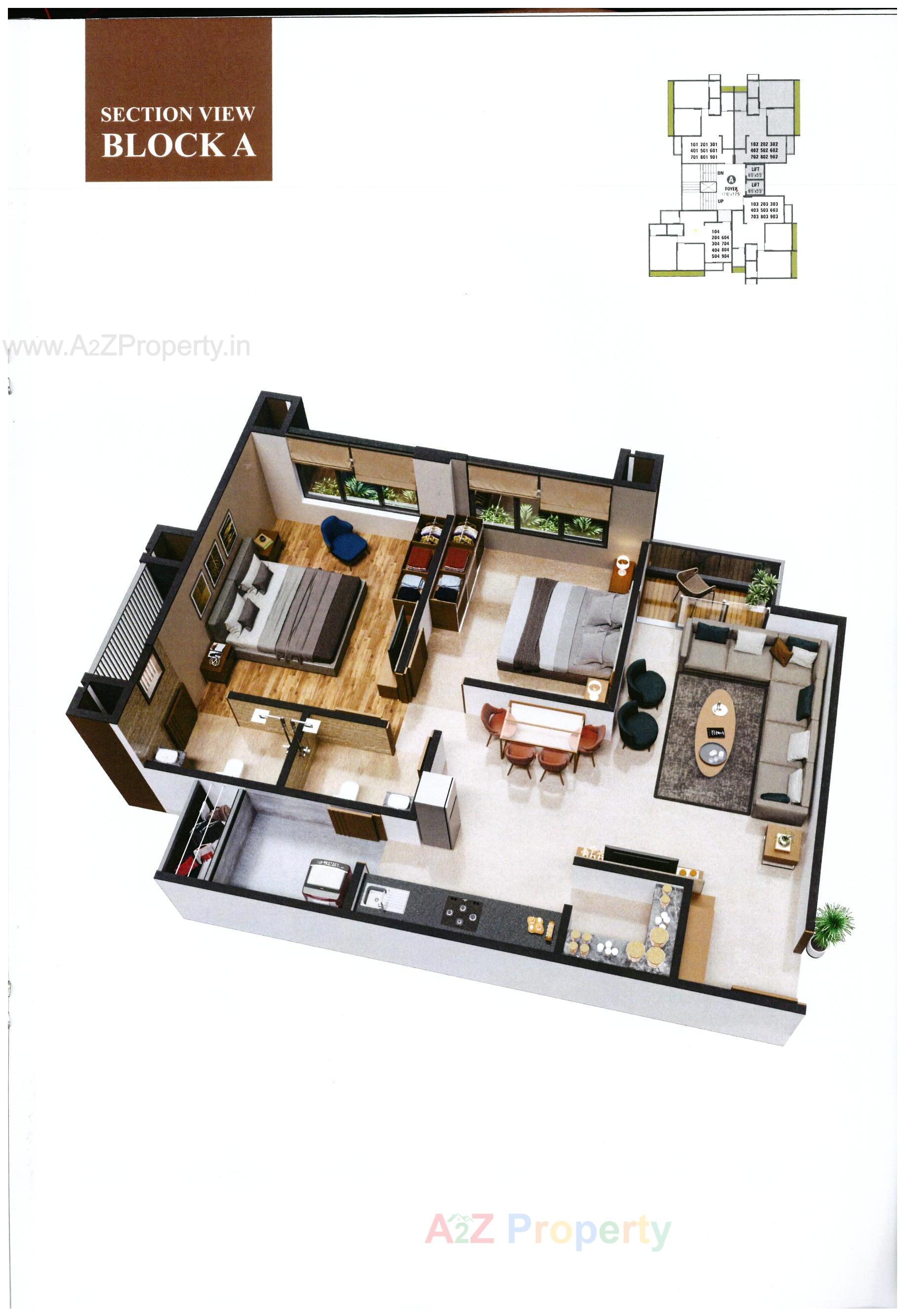Layout of real estate project Pushpam Heights located at Hanspura, Ahmedabad, Gujarat