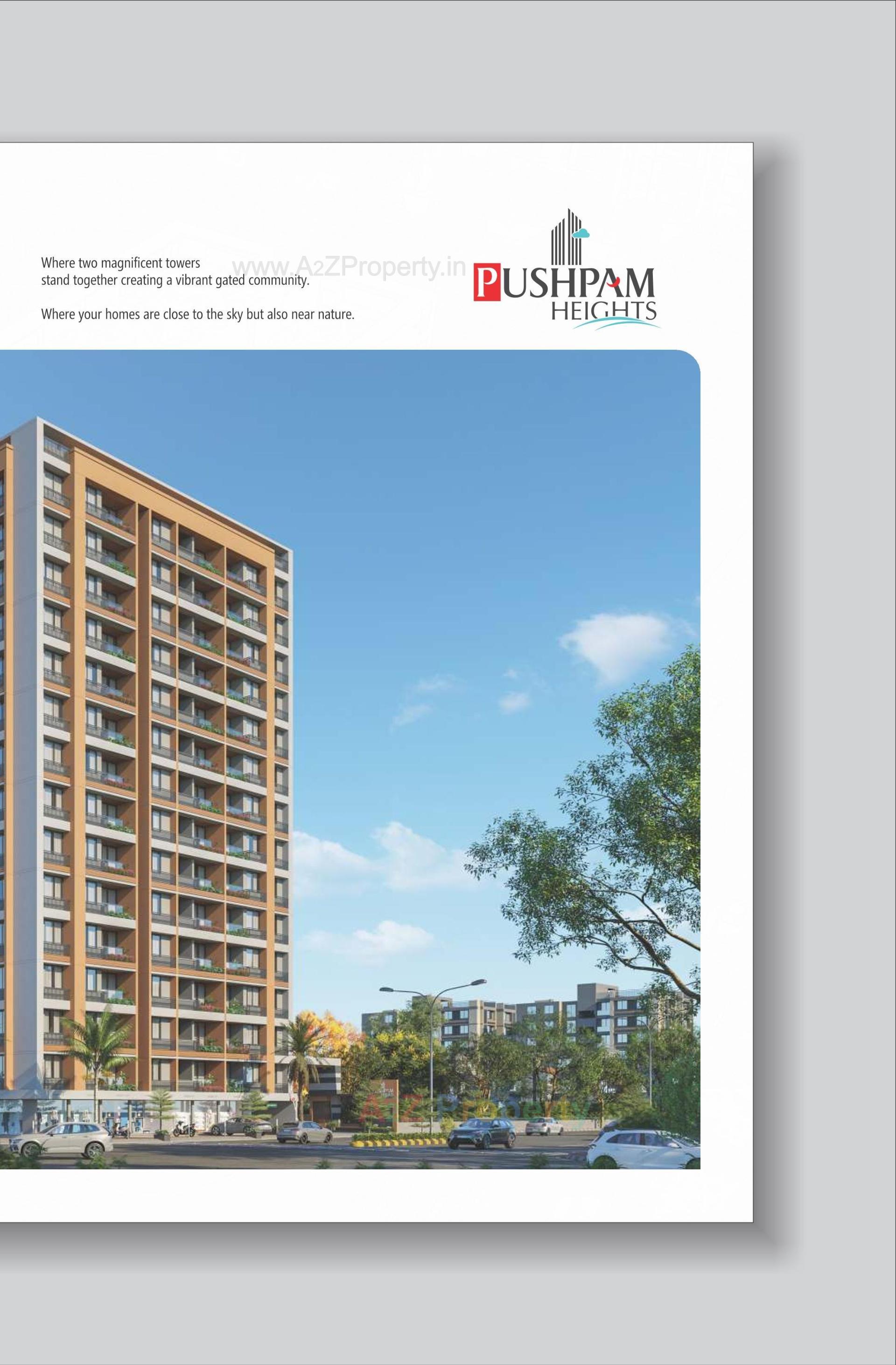 3D Elevation of real estate project Pushpam Heights located at Laxmipura, Ahmedabad, Gujarat