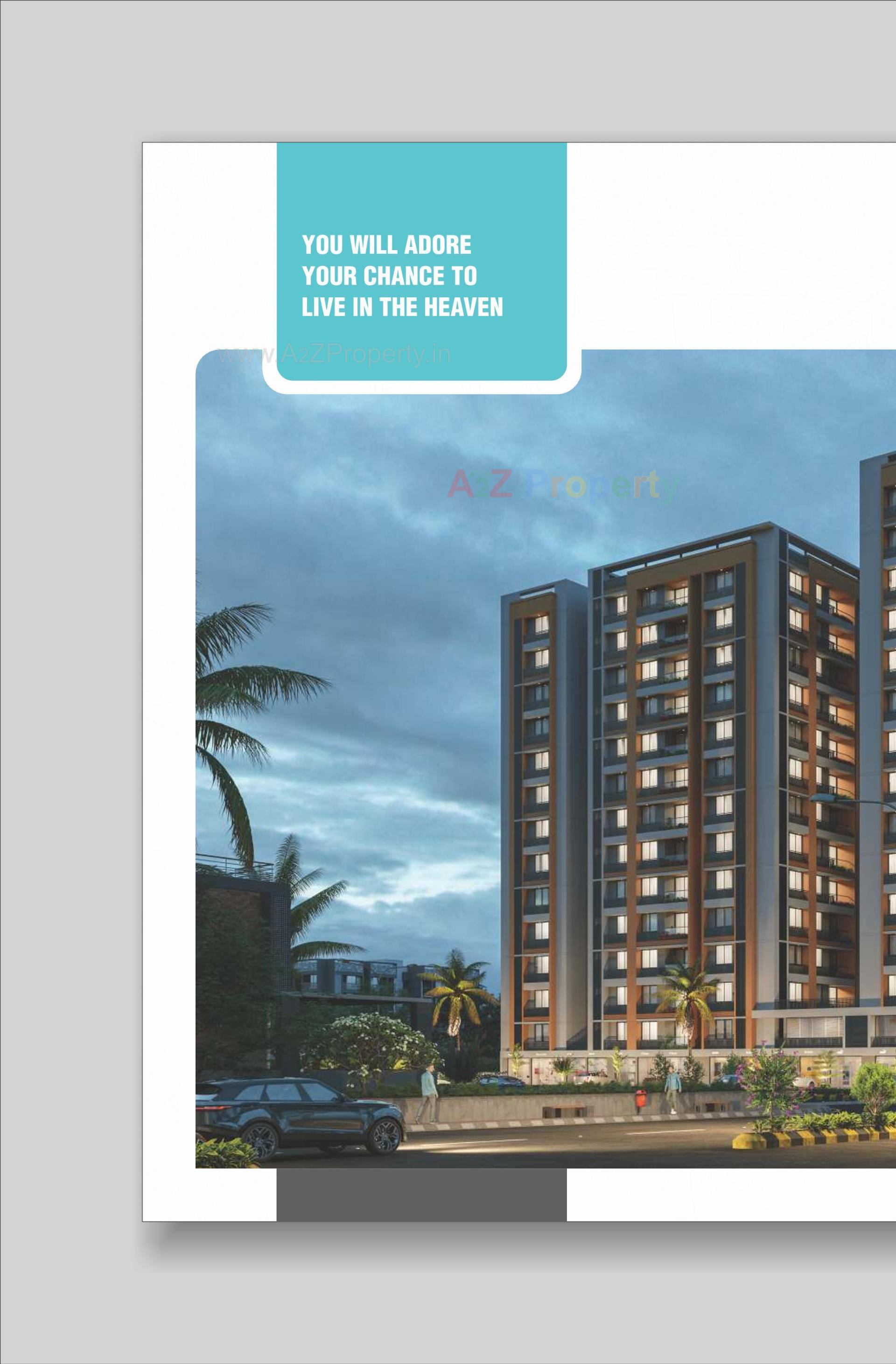 3D Elevation of real estate project Pushpam Heights located at Laxmipura, Ahmedabad, Gujarat