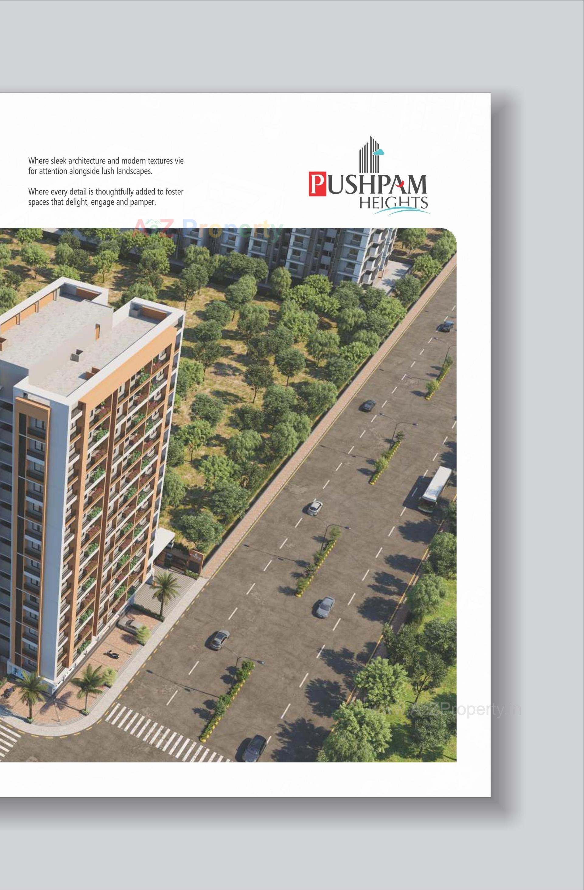 3D Elevation of real estate project Pushpam Heights located at Laxmipura, Ahmedabad, Gujarat