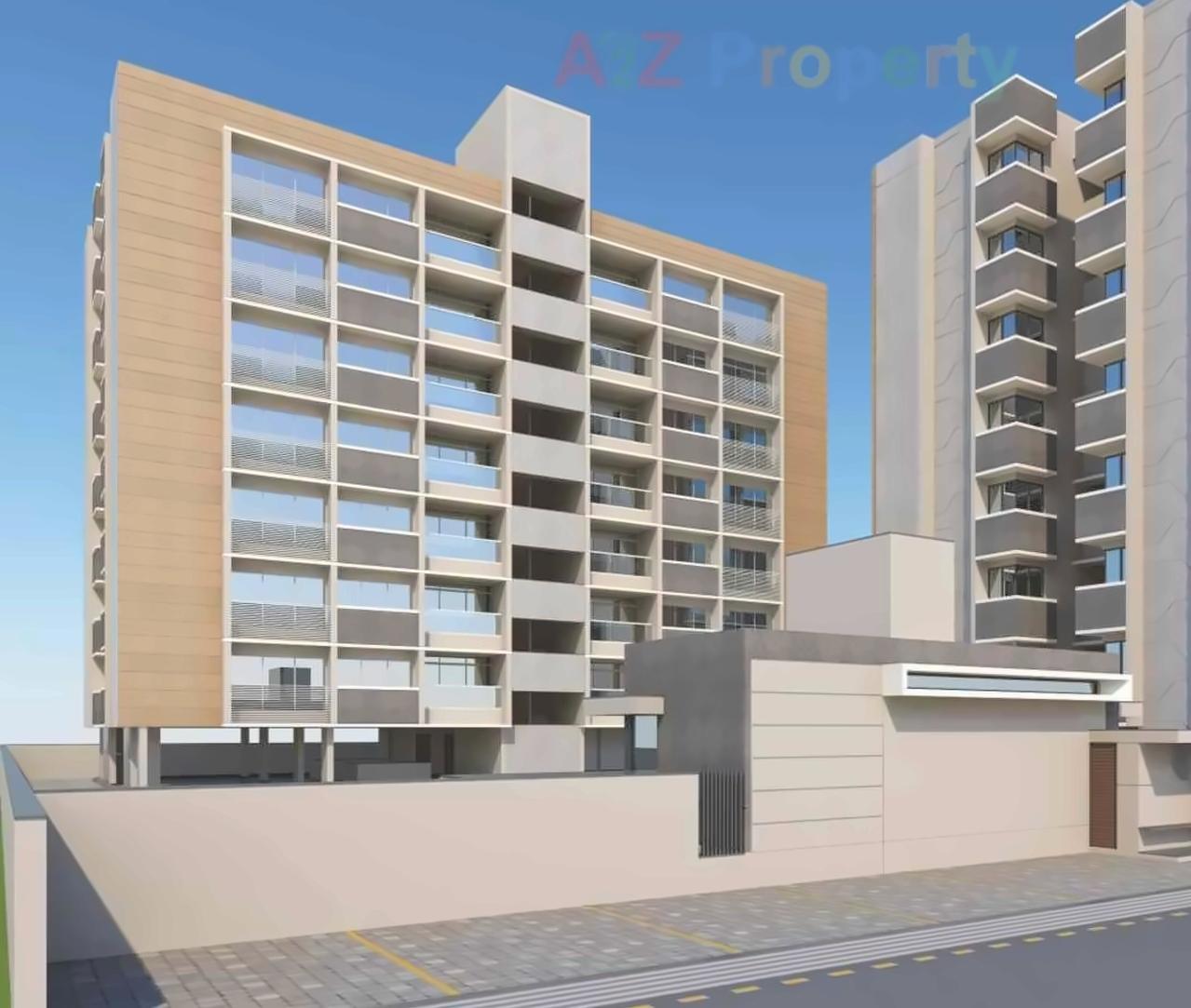 3D Elevation of real estate project Pushpam located at Thaltej, Ahmedabad, Gujarat