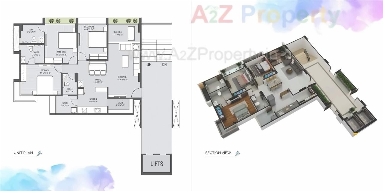 Layout of real estate project Pushpam located at Thaltej, Ahmedabad, Gujarat